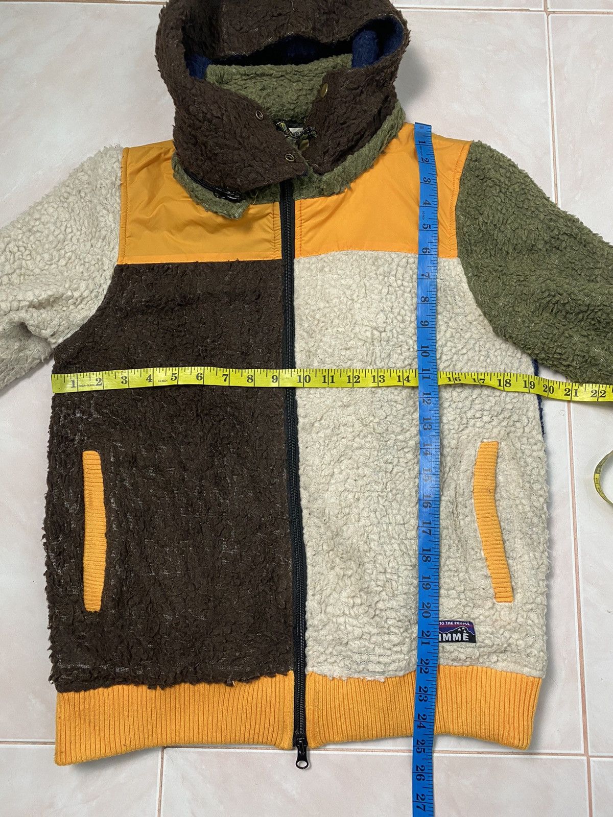 Japanese Brand Power To The People Colorblocked Fleece Jacket Size US S / EU 44-46 / 1 - 13 Thumbnail
