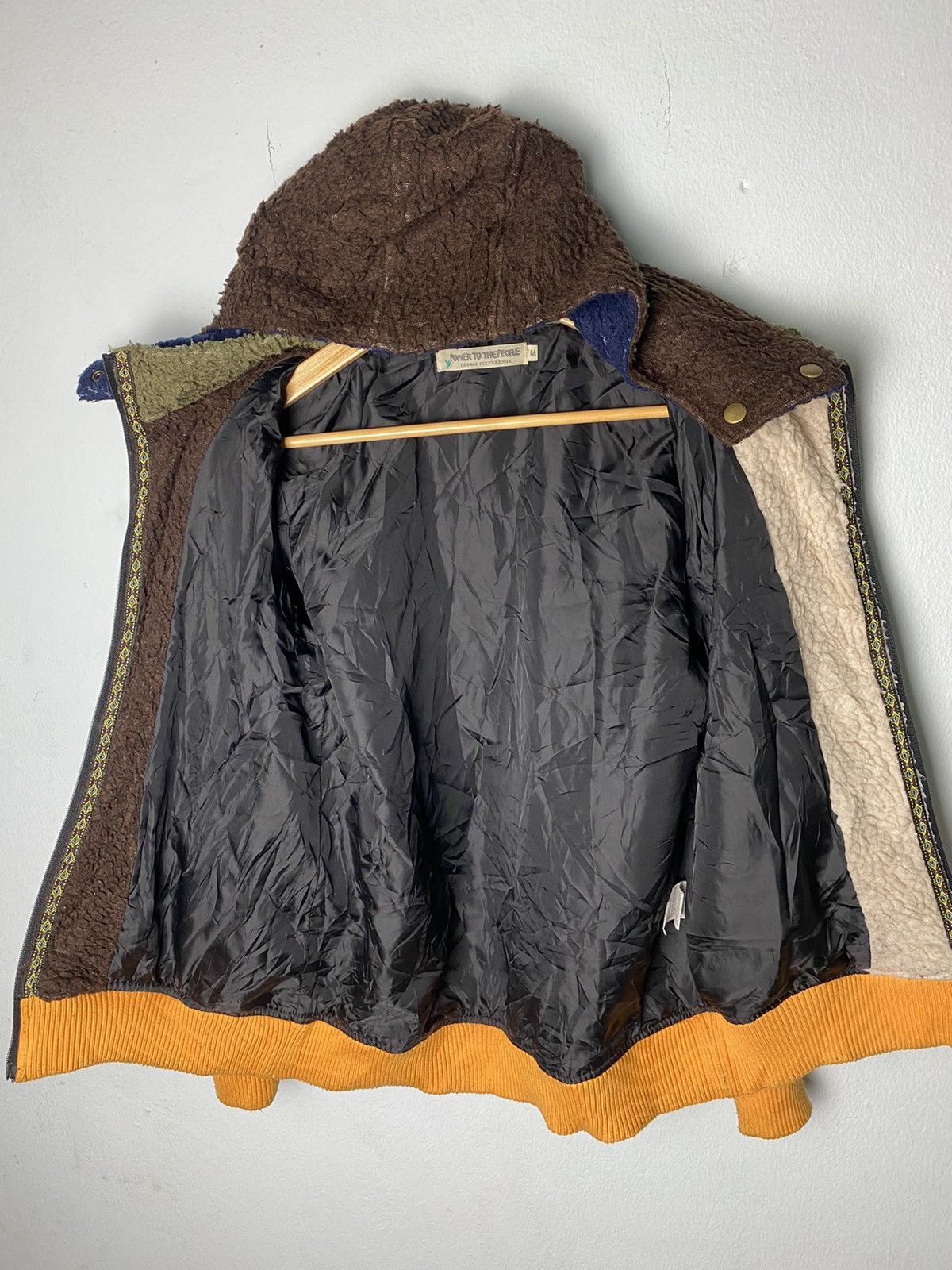 Japanese Brand Power To The People Colorblocked Fleece Jacket Size US S / EU 44-46 / 1 - 8 Thumbnail