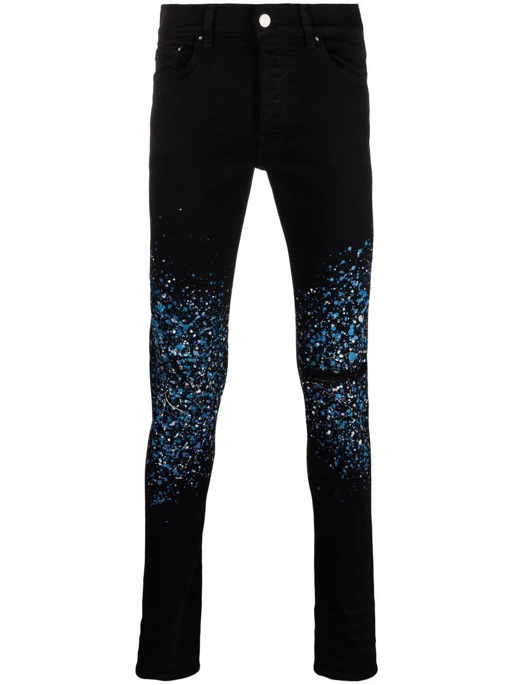 Amiri SWAROVSKI PAINTER COTTON DENIM JEANS Size US 33 - 3 Thumbnail
