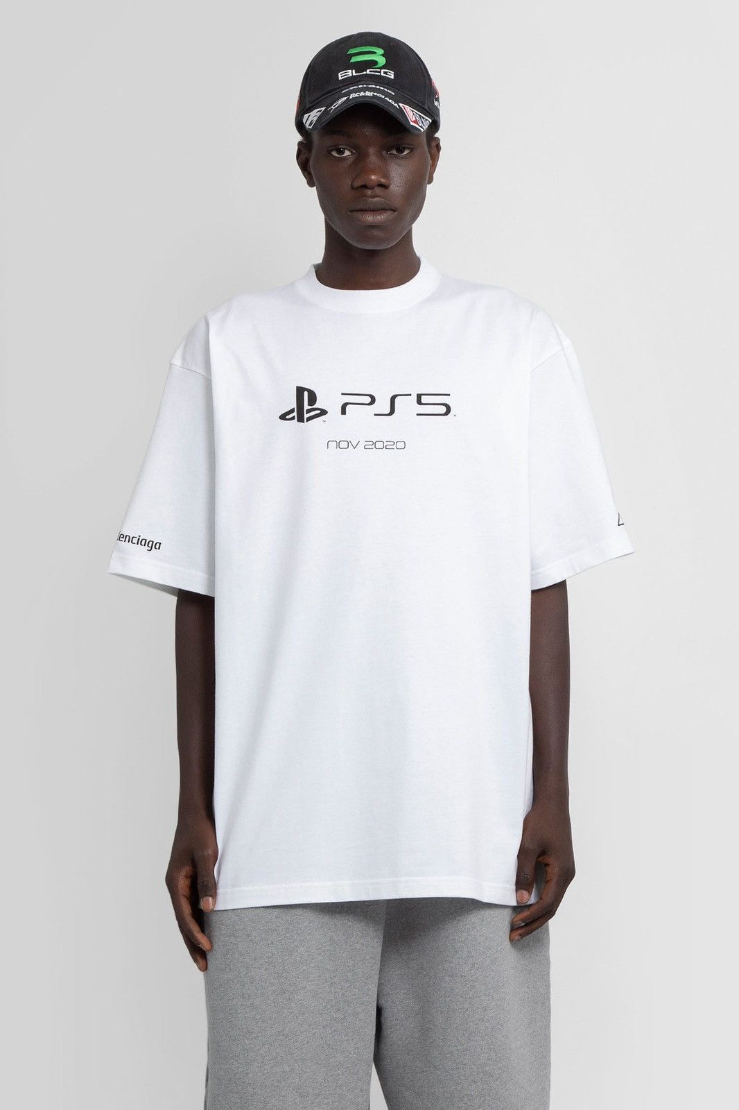 image of Oversized Balenciaga Playstation 5 T-Shirt XL in White, Men's