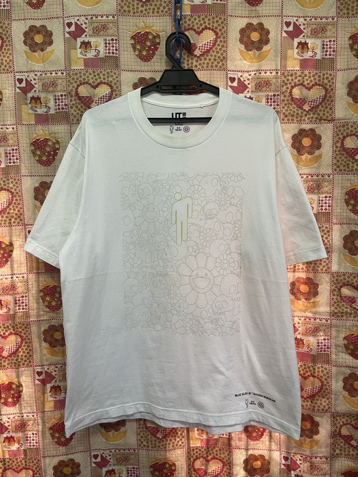 image of Billie Eilish x Takashi Murakami Murakami X Billie Ellish By Uniqlo White Tee, Men's (Size Large)