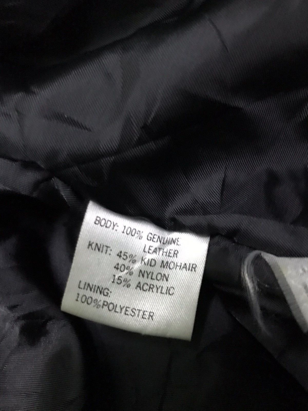 Japanese Brand Paper plane leather/mohair jacket hoodie Size US L / EU 52-54 / 3 - 6 Thumbnail