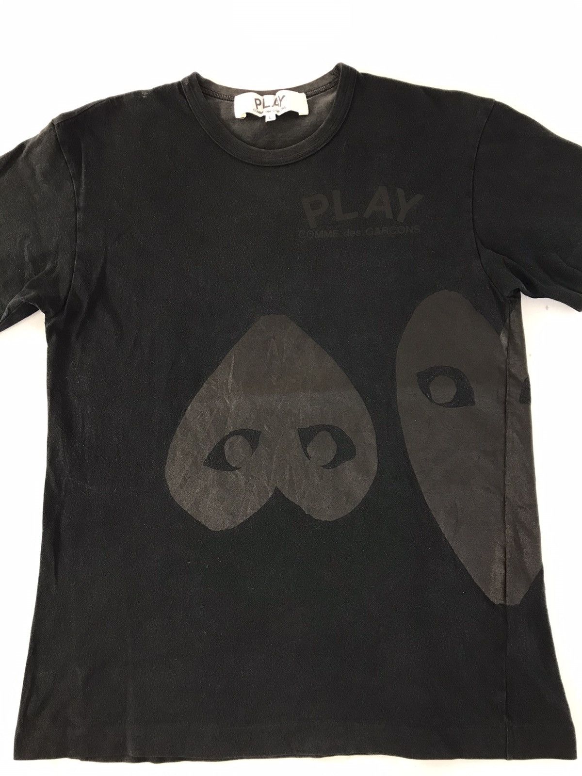 Comme des Garcons Comme Des Garçon Play Duo Heart Logo Tee T-shirt Printed Size US M / EU 48-50 / 2 - 3 Thumbnail