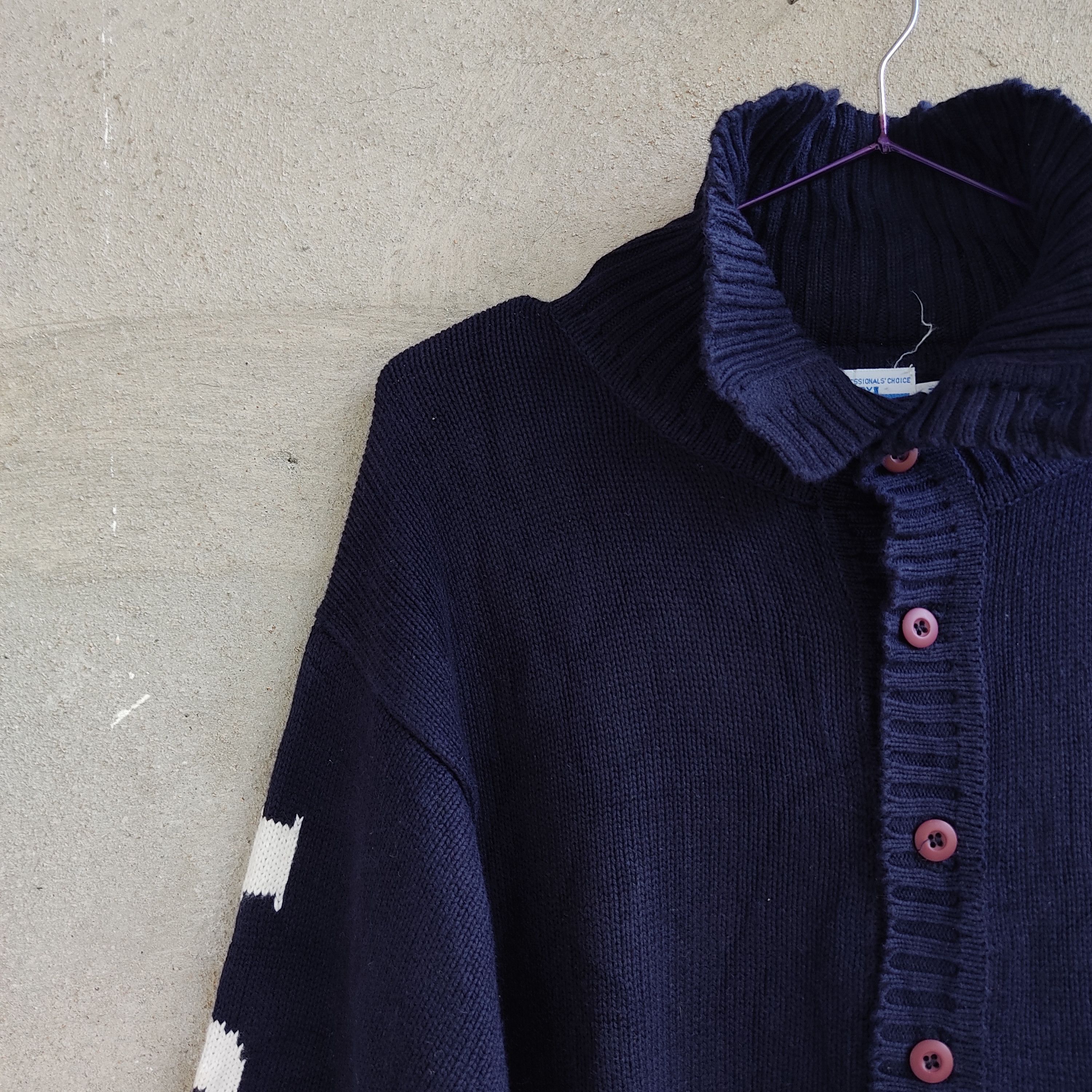 Homespun Knitwear GerryCosby Athletic Outfitters Big Logo Blue Cardigan Knit Size US M / EU 48-50 / 2 - 11 Thumbnail