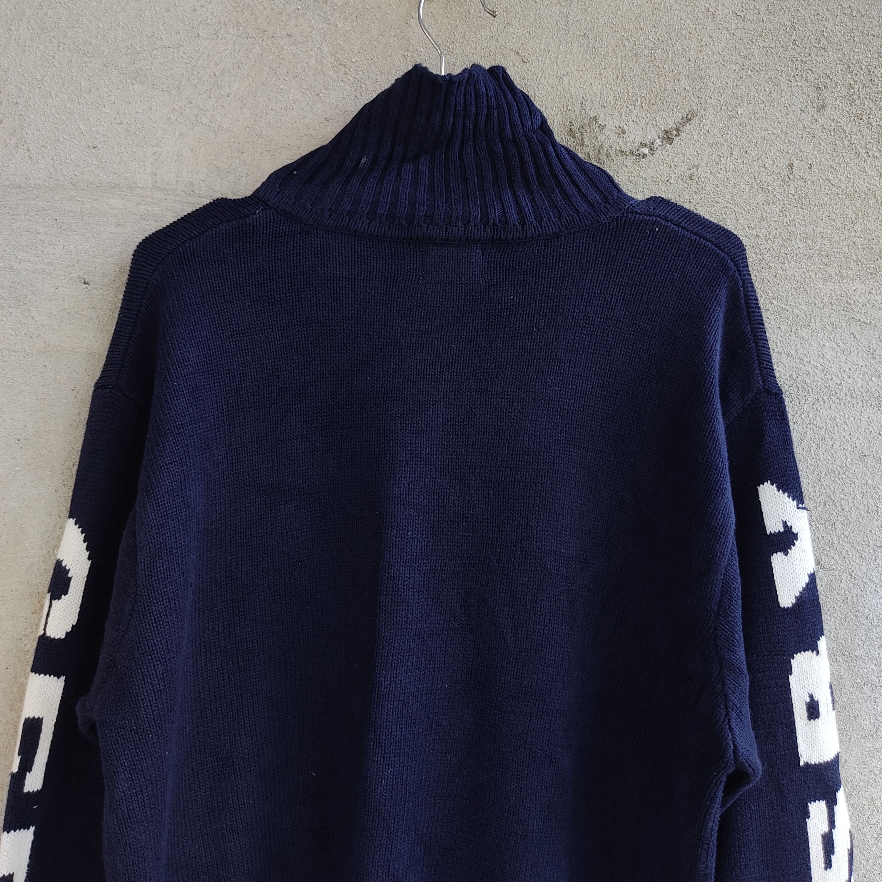 Homespun Knitwear GerryCosby Athletic Outfitters Big Logo Blue Cardigan Knit Size US M / EU 48-50 / 2 - 16 Thumbnail