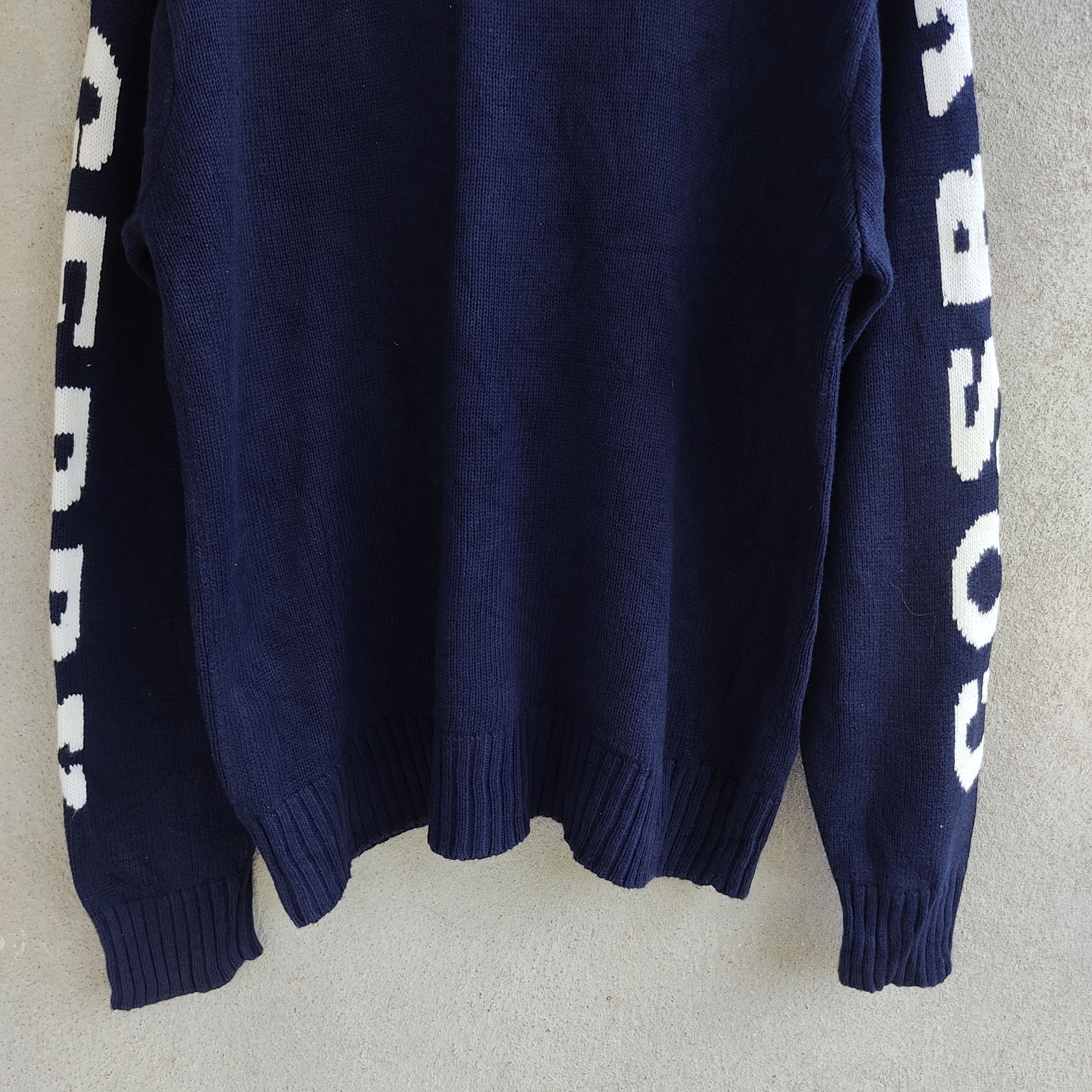 Homespun Knitwear GerryCosby Athletic Outfitters Big Logo Blue Cardigan Knit Size US M / EU 48-50 / 2 - 17 Thumbnail