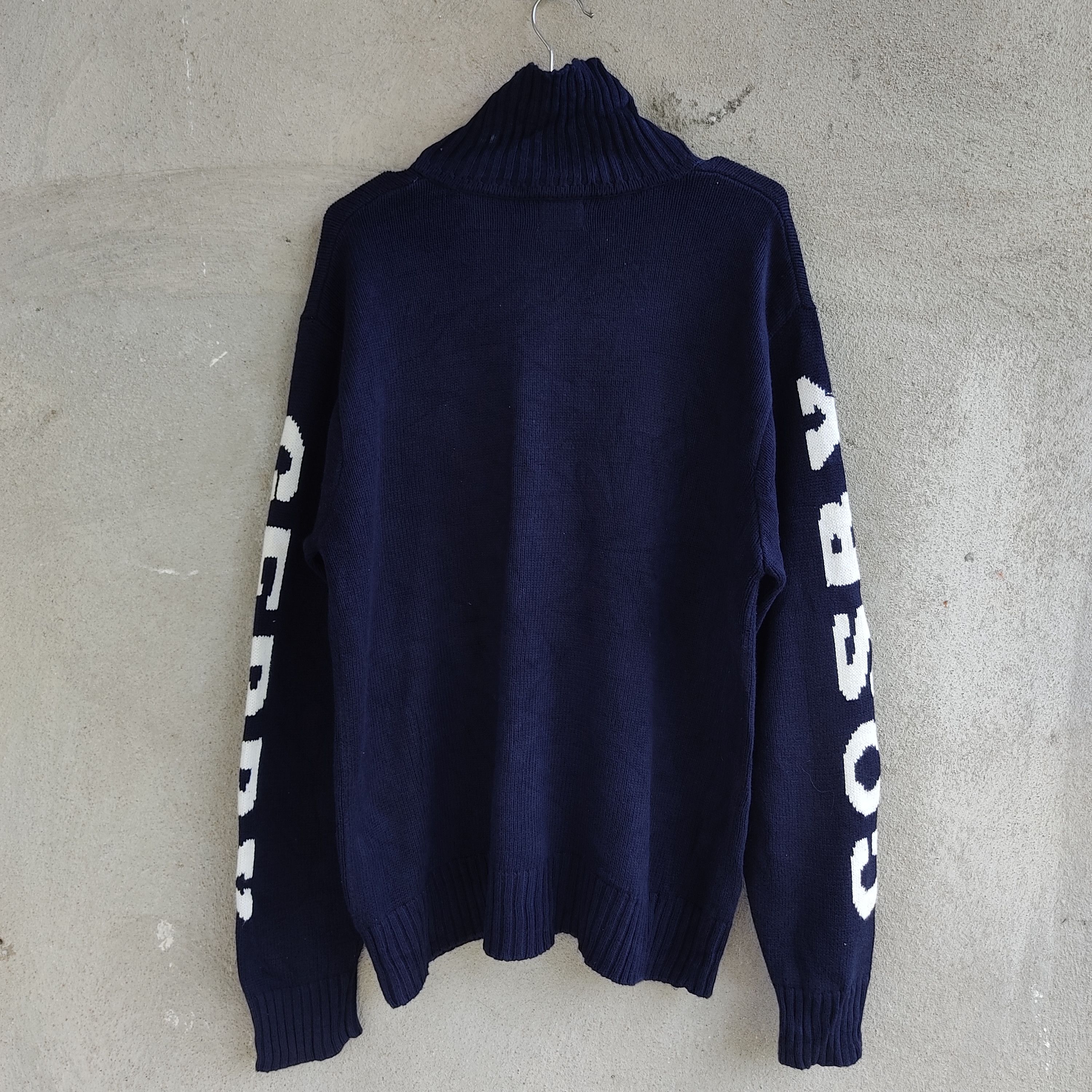 Homespun Knitwear GerryCosby Athletic Outfitters Big Logo Blue Cardigan Knit Size US M / EU 48-50 / 2 - 15 Thumbnail