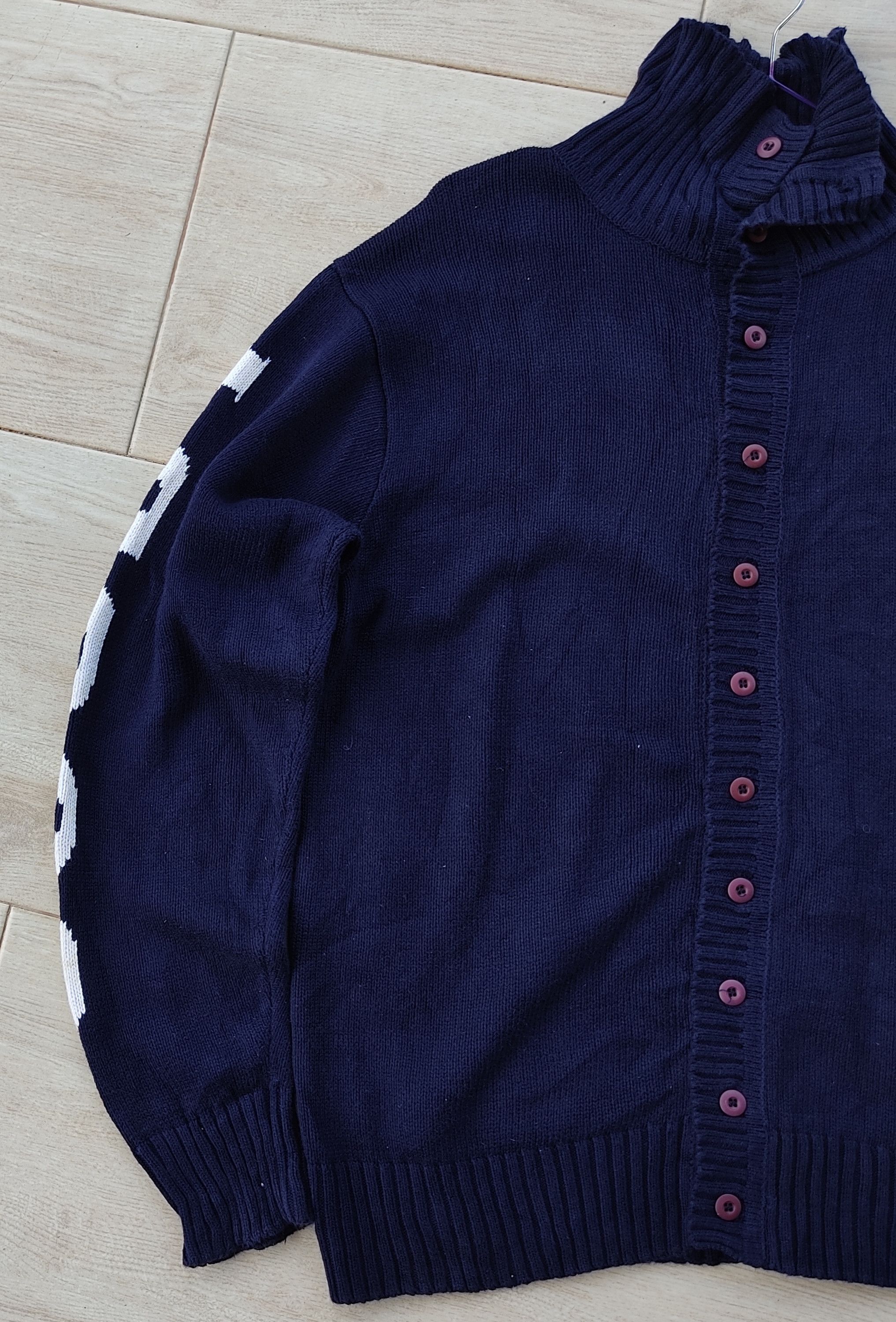 Homespun Knitwear GerryCosby Athletic Outfitters Big Logo Blue Cardigan Knit Size US M / EU 48-50 / 2 - 4 Thumbnail