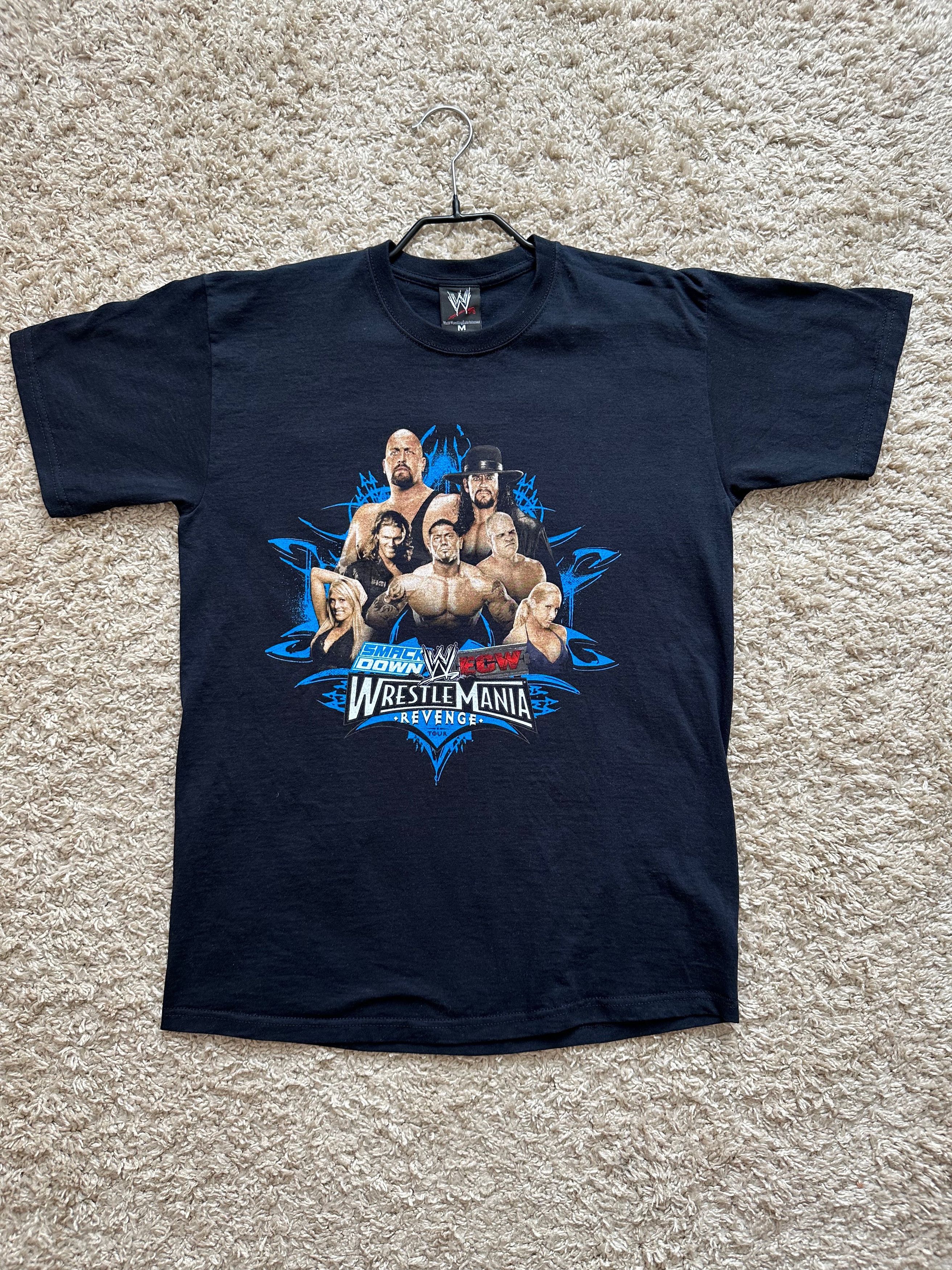 Vintage × WWE × WWF 2007 Wrestling Mania WWE WWF REVENGE Smack Down ECW t shirt Size US M / EU 48-50 / 2 - 8 Thumbnail