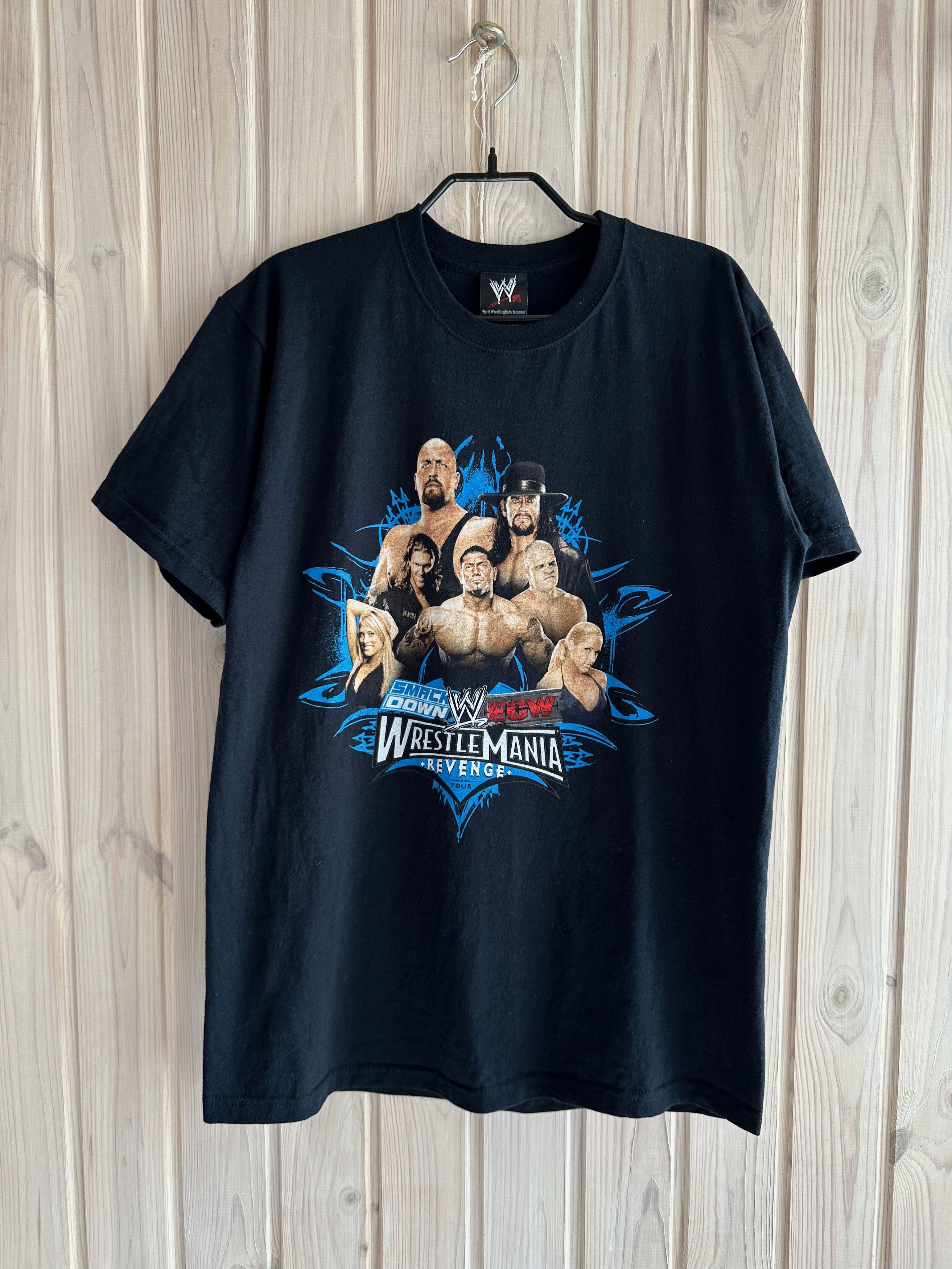 Vintage × WWE × WWF 2007 Wrestling Mania WWE WWF REVENGE Smack Down ECW t shirt Size US M / EU 48-50 / 2 - 2 Thumbnail