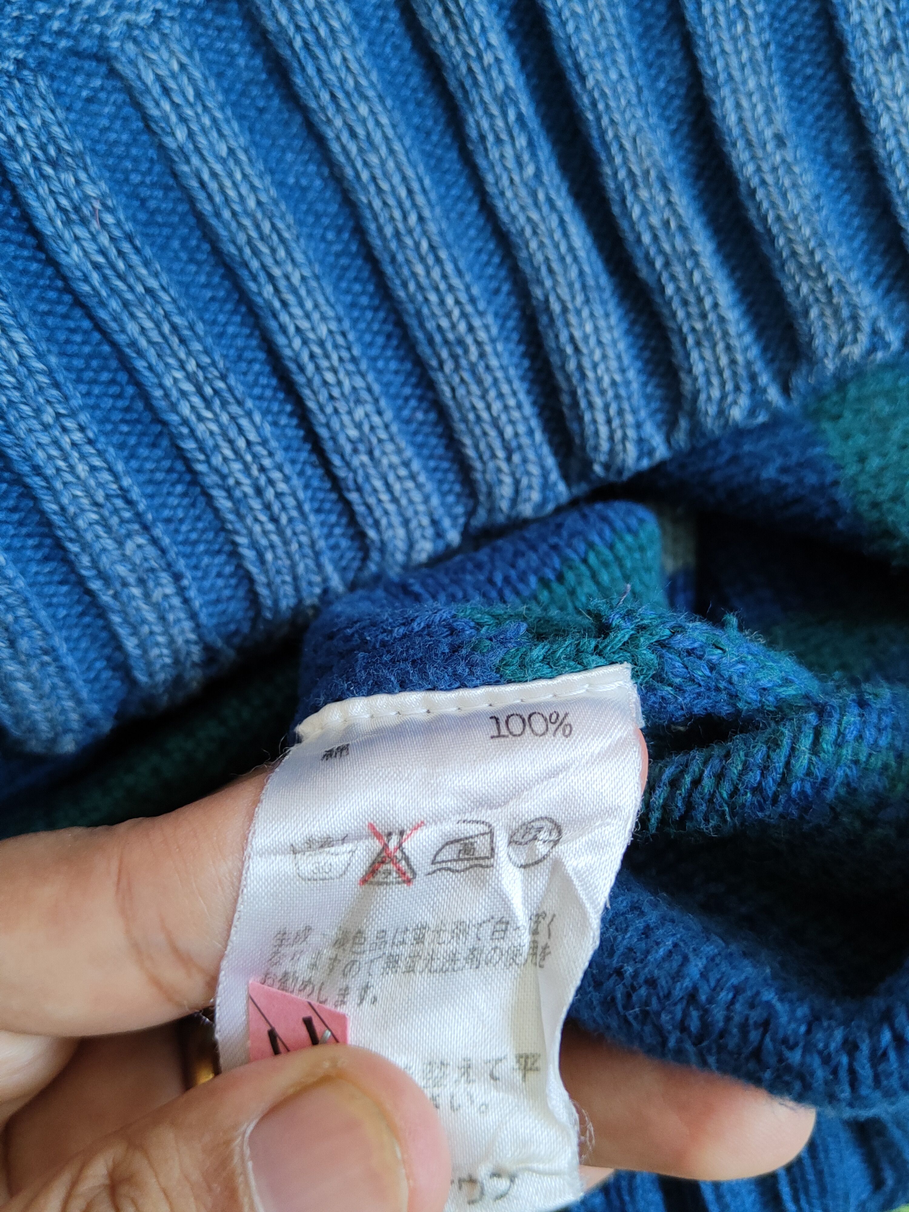 Japanese Brand Catch On Blue/White stripe Knitwear sweatshirt #4235 Size US L / EU 52-54 / 3 - 8 Thumbnail
