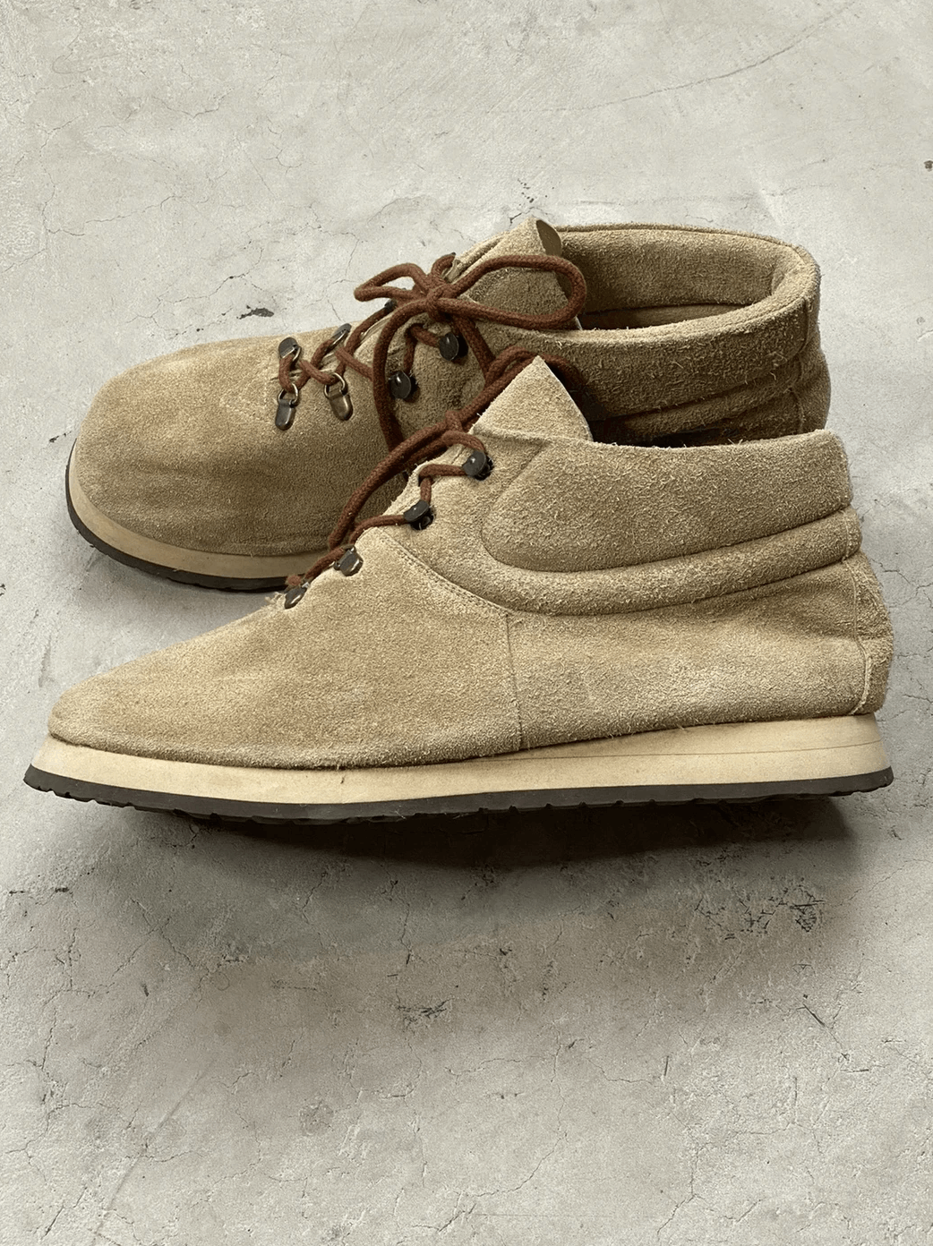 Number (N)ine FW/08 N(N) Runway Suede Hiking Boots Size US 10 / EU 43 - 1 Thumbnail