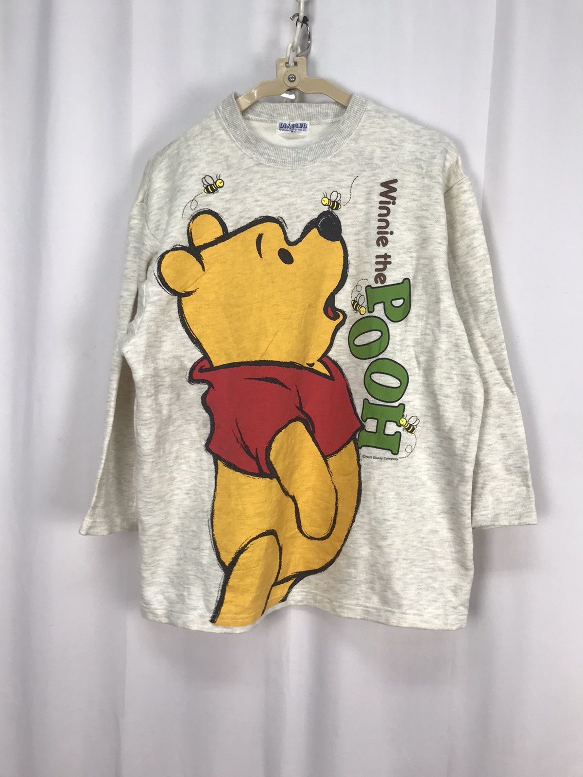 Cartoon Network × Disney × Vintage Overprint Pooh Disney 3quanter long sleeve shirt by dia club Size US M / EU 48-50 / 2 - 8 Thumbnail