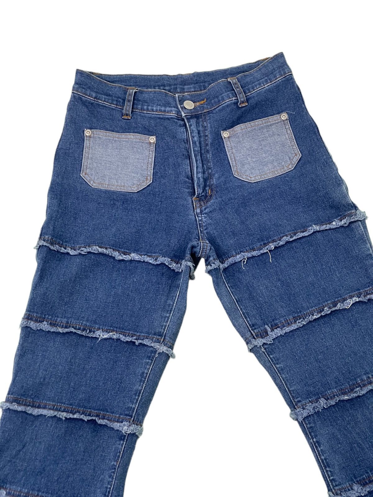 Japanese Brand Flare Jeans Sun Lucas Hagi Thin Stretch Skinny Boot Cut 1🟦4 Size US 29 - 8 Thumbnail