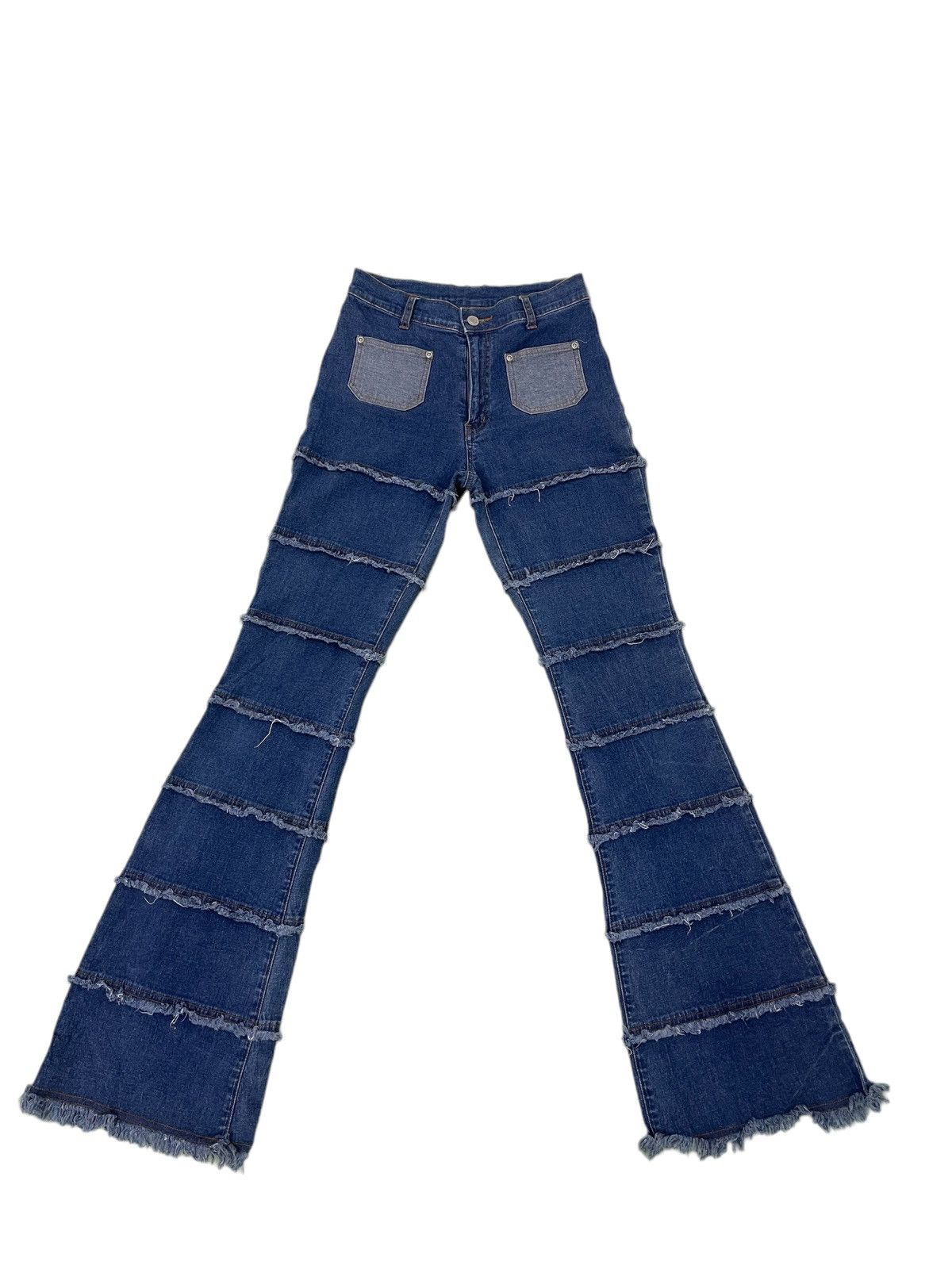 Japanese Brand Flare Jeans Sun Lucas Hagi Thin Stretch Skinny Boot Cut 1🟦4 Size US 29 - 2 Thumbnail