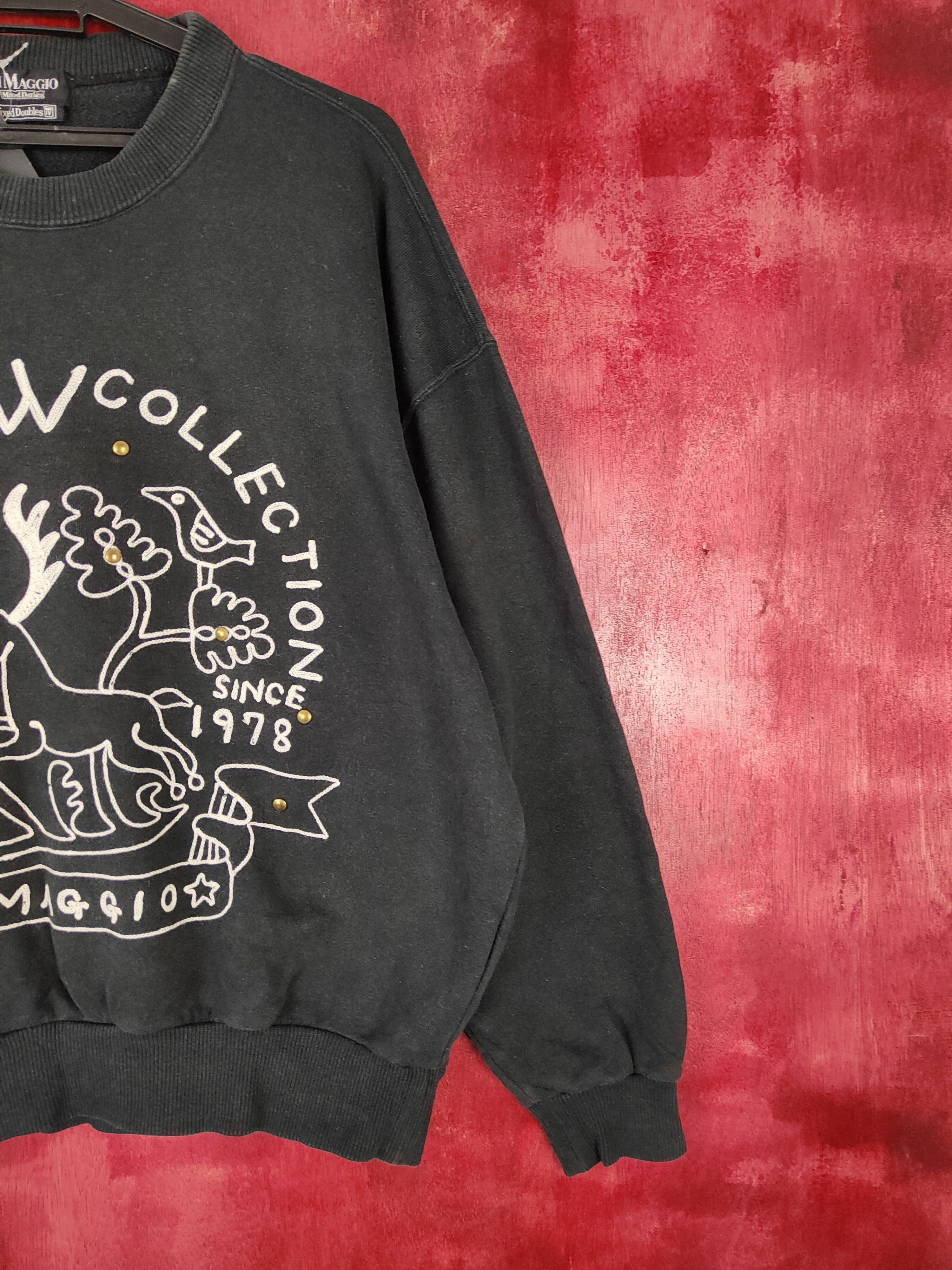 Japanese Brand × Vintage Di Maggio Mixed Doubles Black Sweatshirt #5218 Size US S / EU 44-46 / 1 - 5 Thumbnail