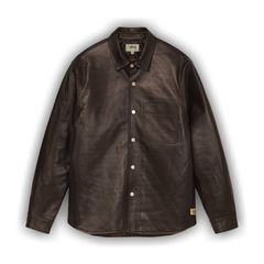 Stussy STUSSY BOXY LEATHER OVERSHIRT SIZE M | Grailed