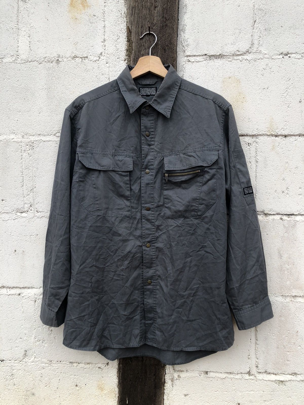Japanese Brand Jichodo shirt button up Size US L / EU 52-54 / 3 - 3 Thumbnail