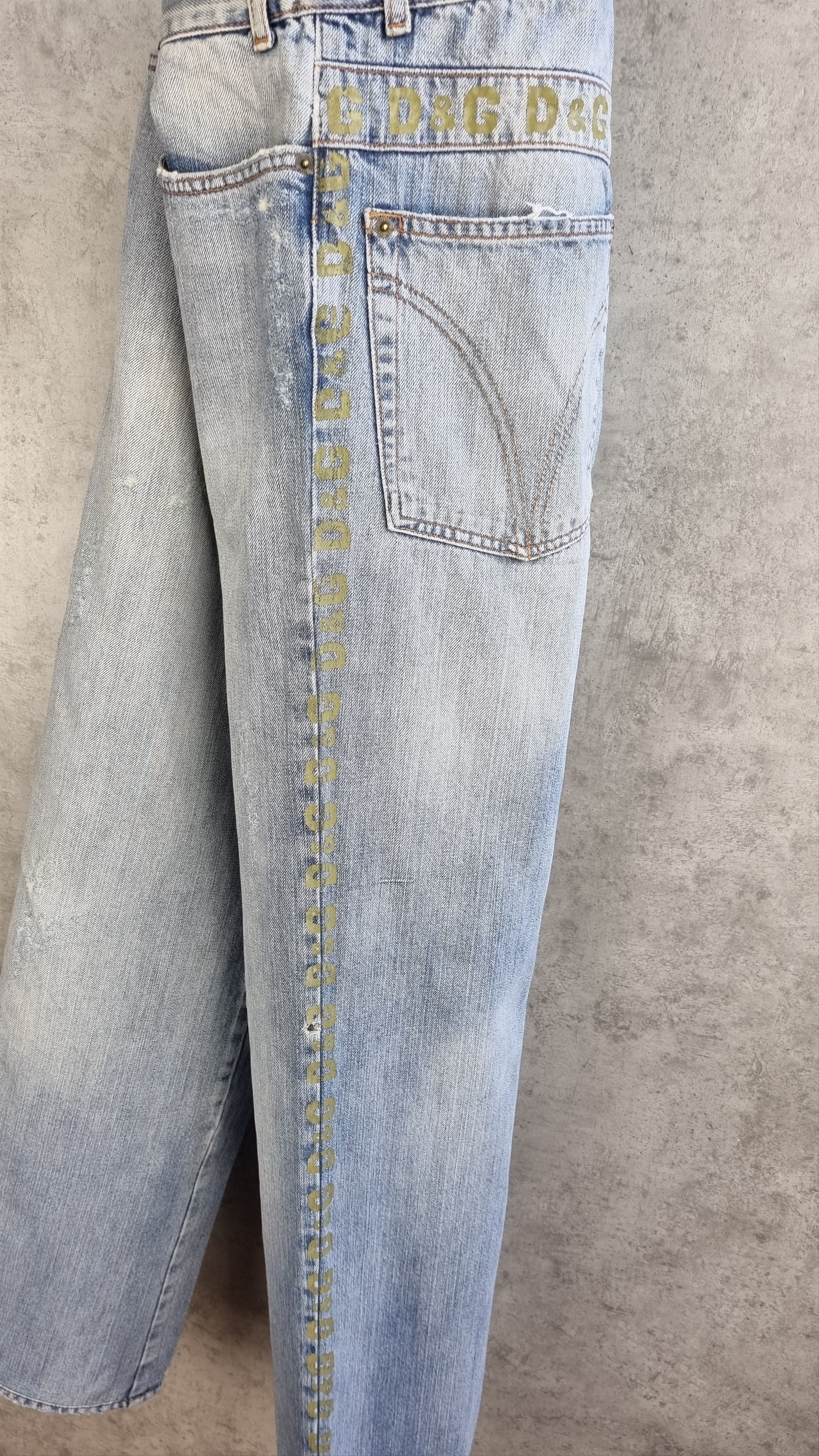Dolce & Gabbana × Vintage Rare Golden Logo Dolce&Gabbana Vintage Jeans Made in Italy Size US 33 - 10 Thumbnail