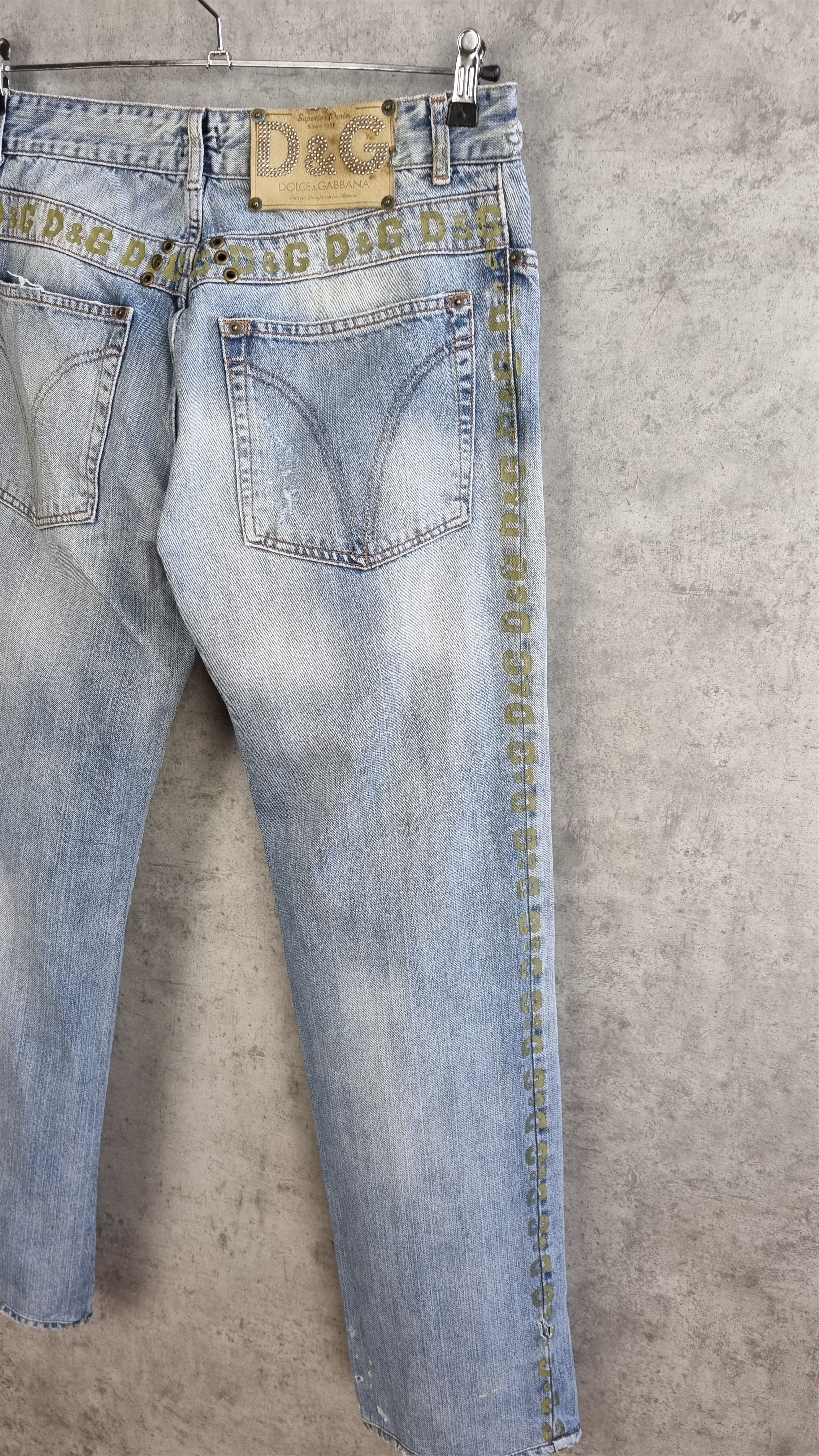 Dolce & Gabbana × Vintage Rare Golden Logo Dolce&Gabbana Vintage Jeans Made in Italy Size US 33 - 11 Thumbnail