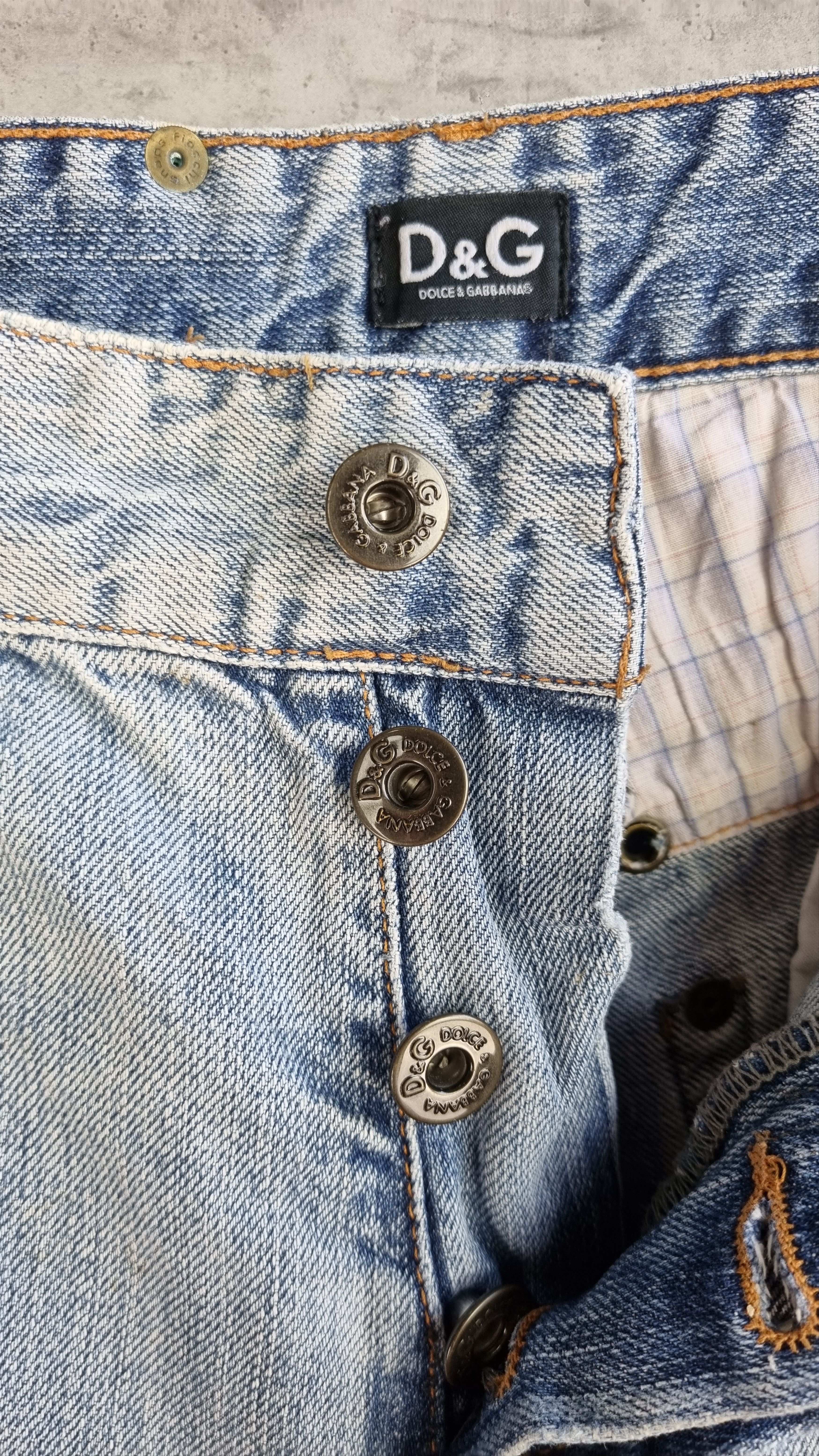 Dolce & Gabbana × Vintage Rare Golden Logo Dolce&Gabbana Vintage Jeans Made in Italy Size US 33 - 6 Thumbnail