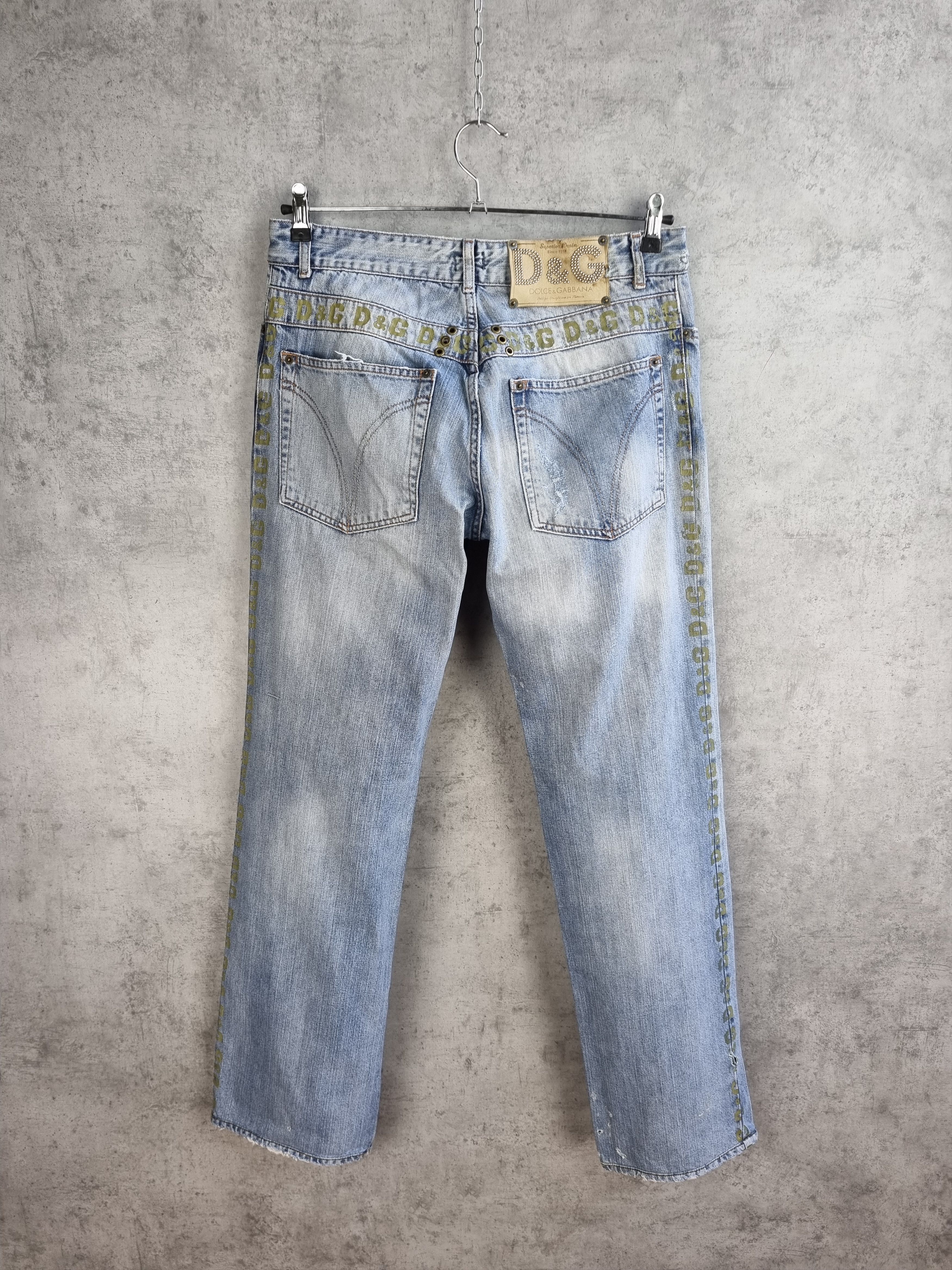 Dolce & Gabbana × Vintage Rare Golden Logo Dolce&Gabbana Vintage Jeans Made in Italy Size US 33 - 5 Thumbnail