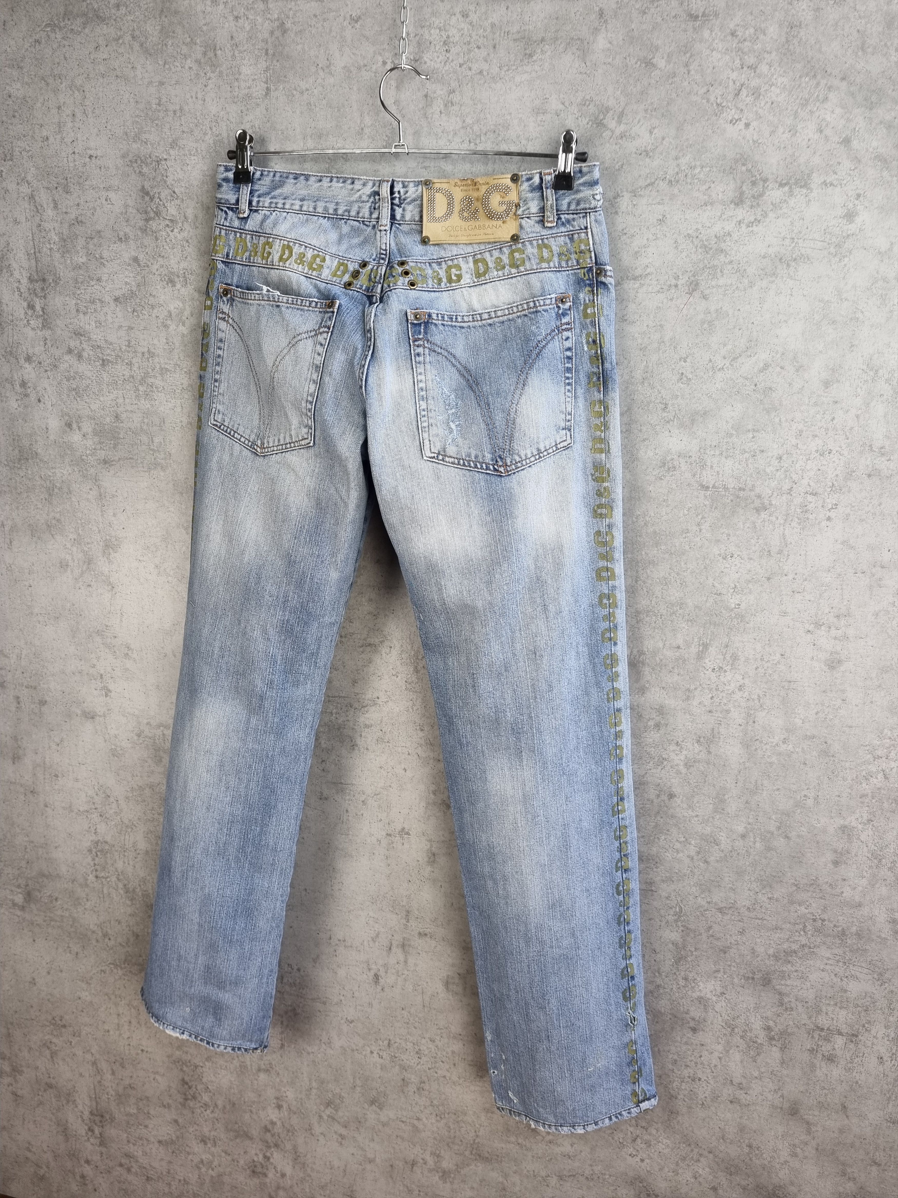 Dolce & Gabbana × Vintage Rare Golden Logo Dolce&Gabbana Vintage Jeans Made in Italy Size US 33 - 3 Thumbnail
