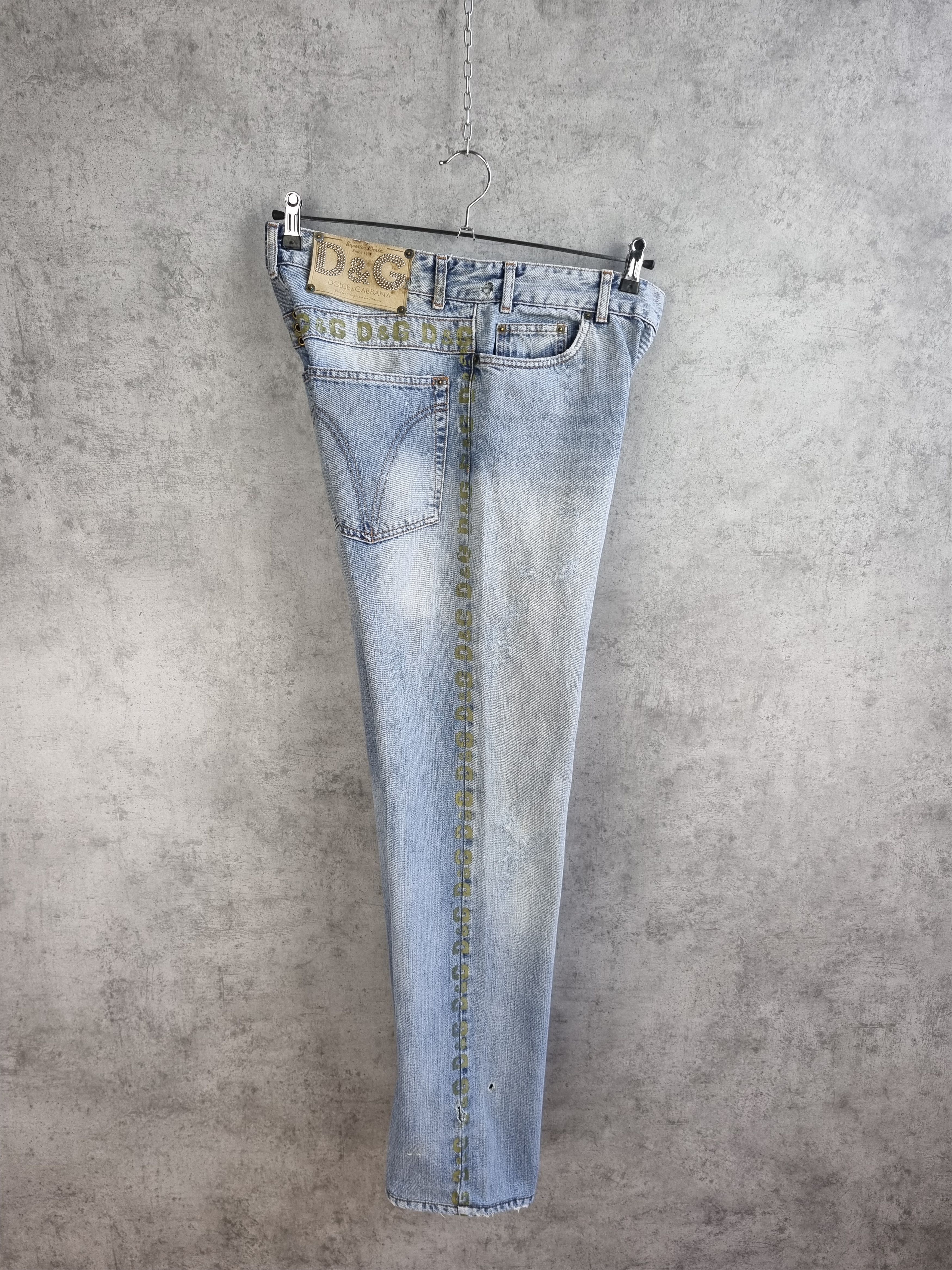 Dolce & Gabbana × Vintage Rare Golden Logo Dolce&Gabbana Vintage Jeans Made in Italy Size US 33 - 15 Thumbnail