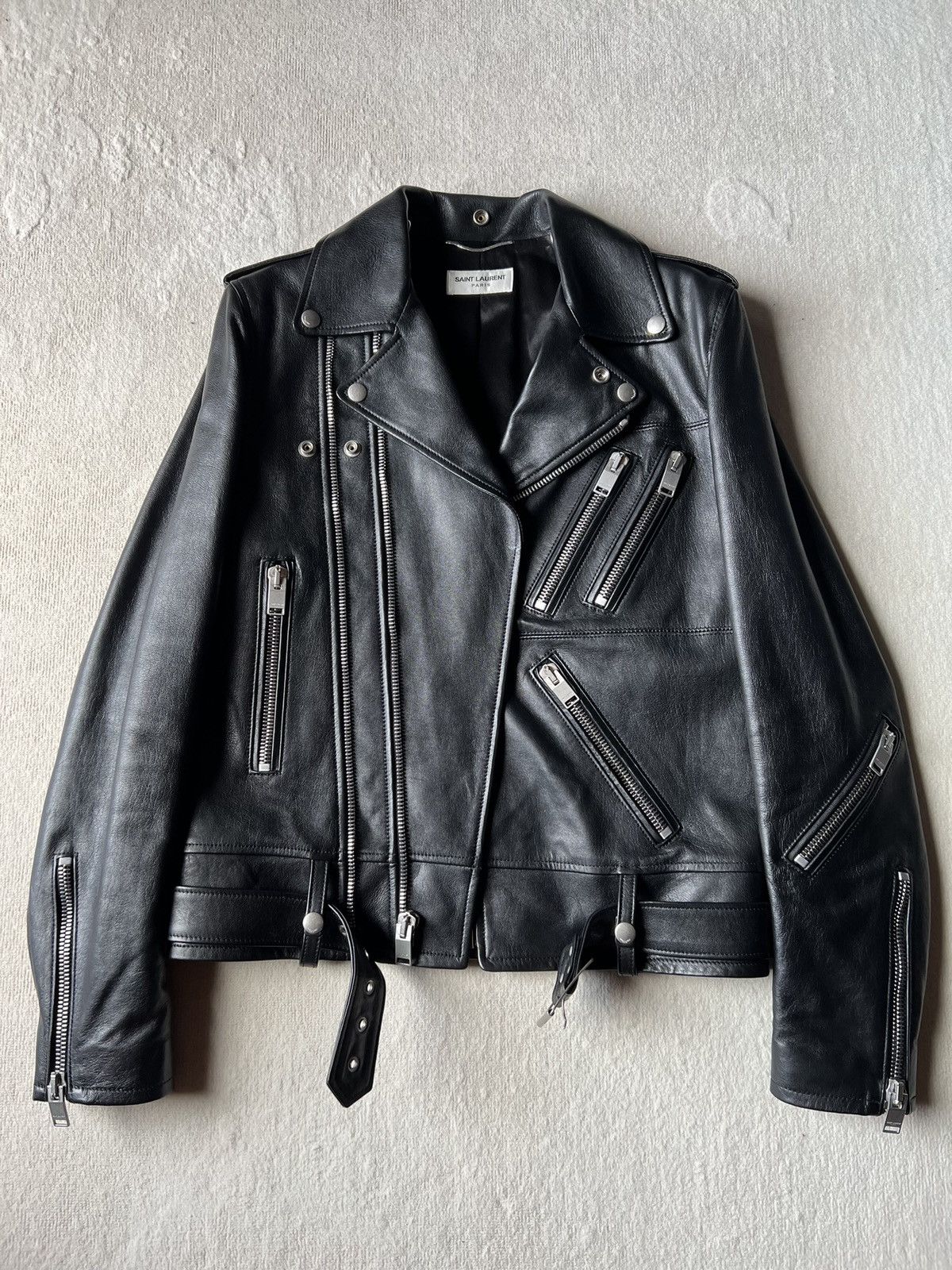 Saint Laurent Paris SLP Multi Zip Leather Jacket SS14 | Grailed