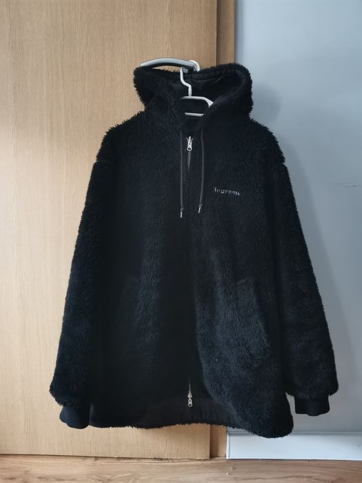 Supreme FW17 Supreme reversible sherpa parka black leave me alone