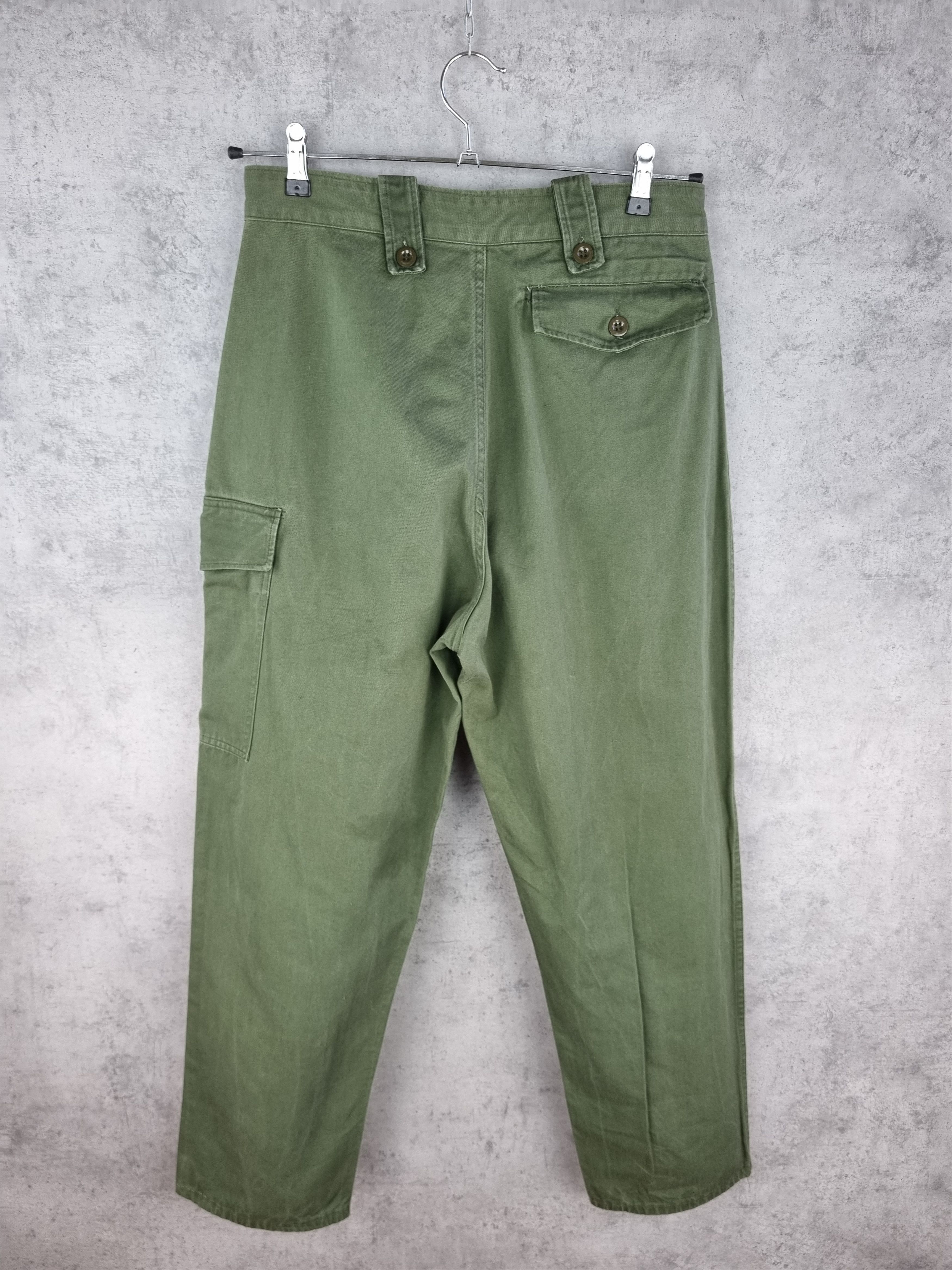 Japanese Brand 80s High waist Military Cargo Vintage Pants Size US 31 - 4 Thumbnail
