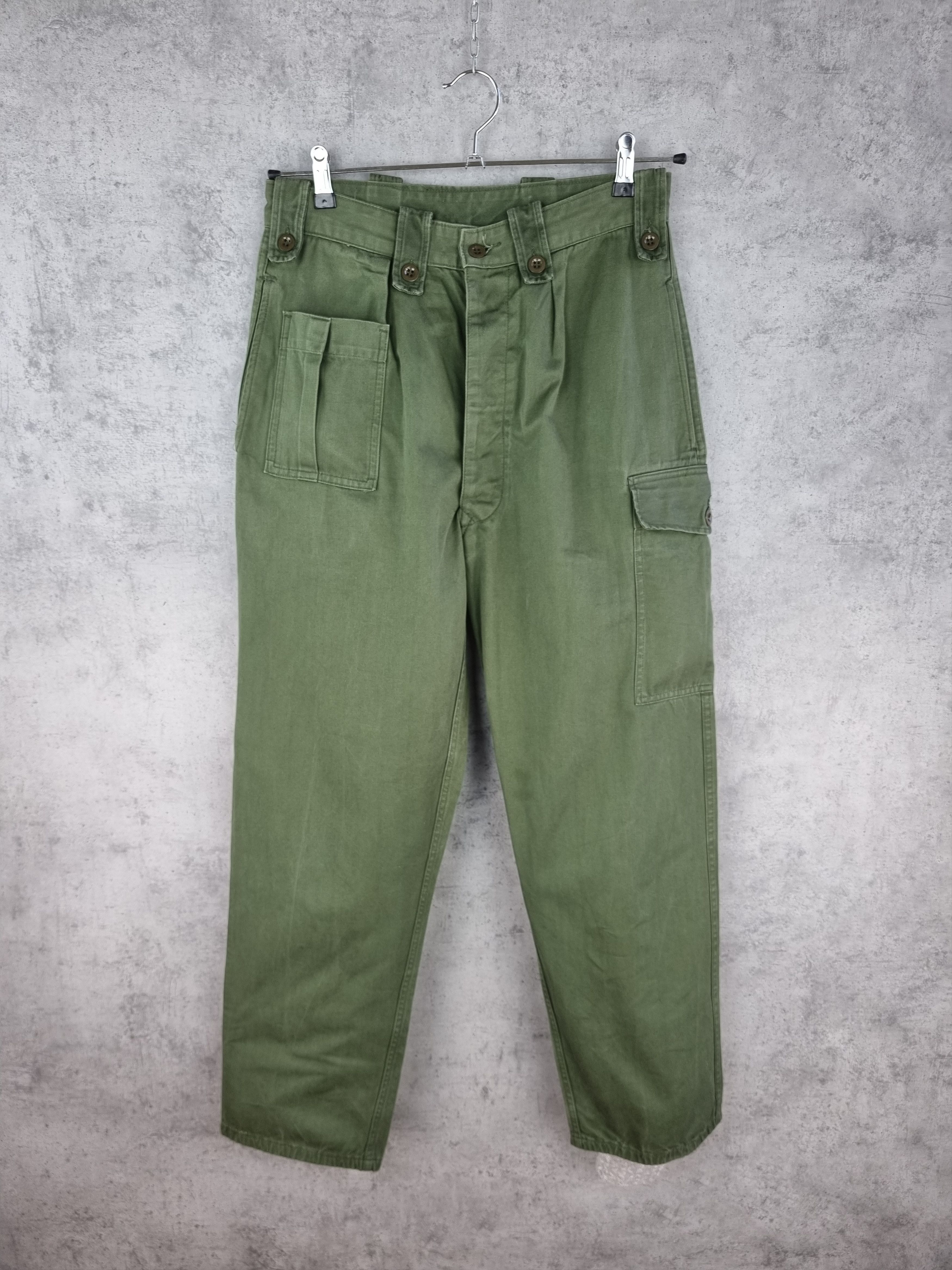 Japanese Brand 80s High waist Military Cargo Vintage Pants Size US 31 - 8 Thumbnail