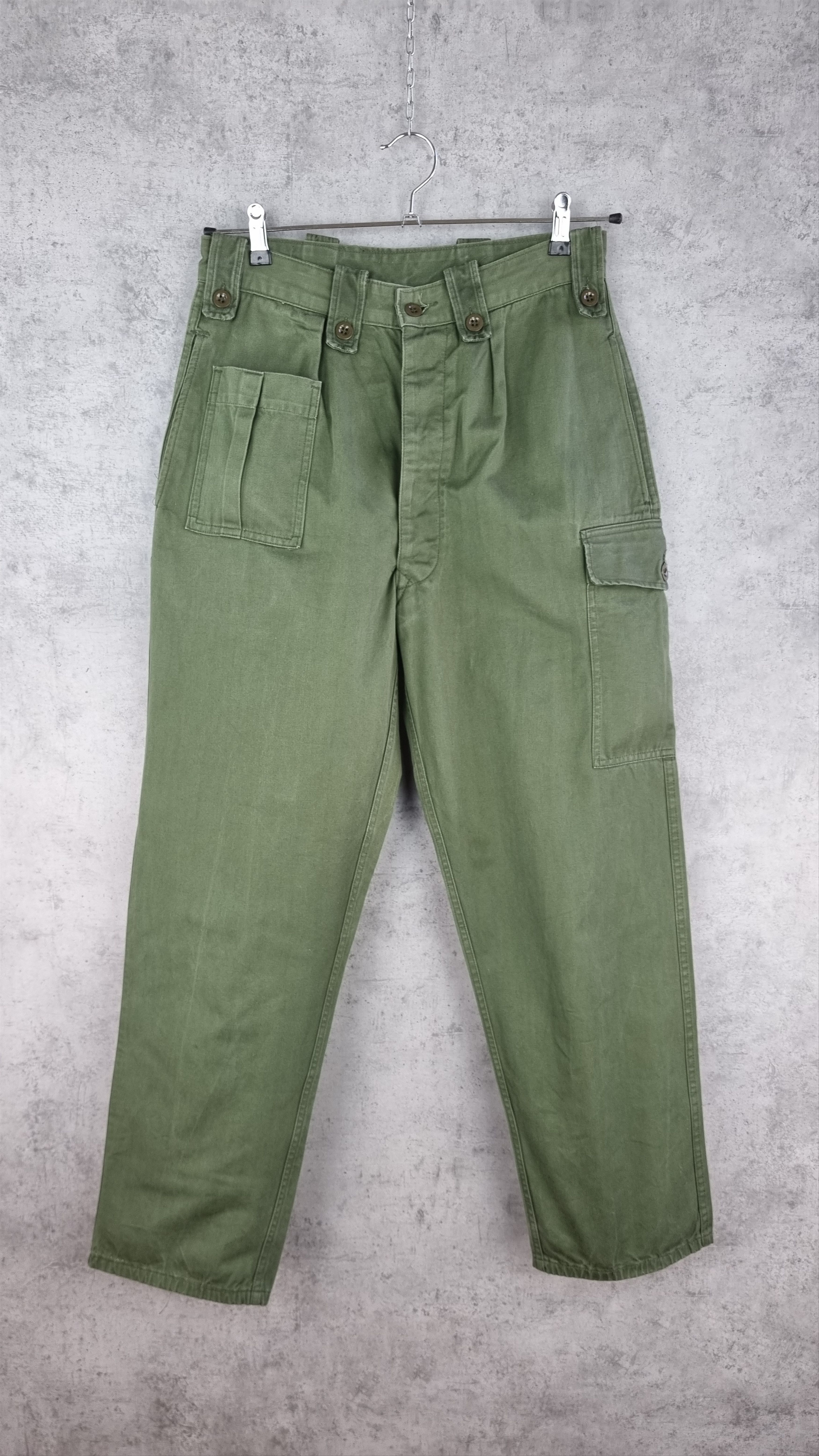 Japanese Brand 80s High waist Military Cargo Vintage Pants Size US 31 - 10 Thumbnail
