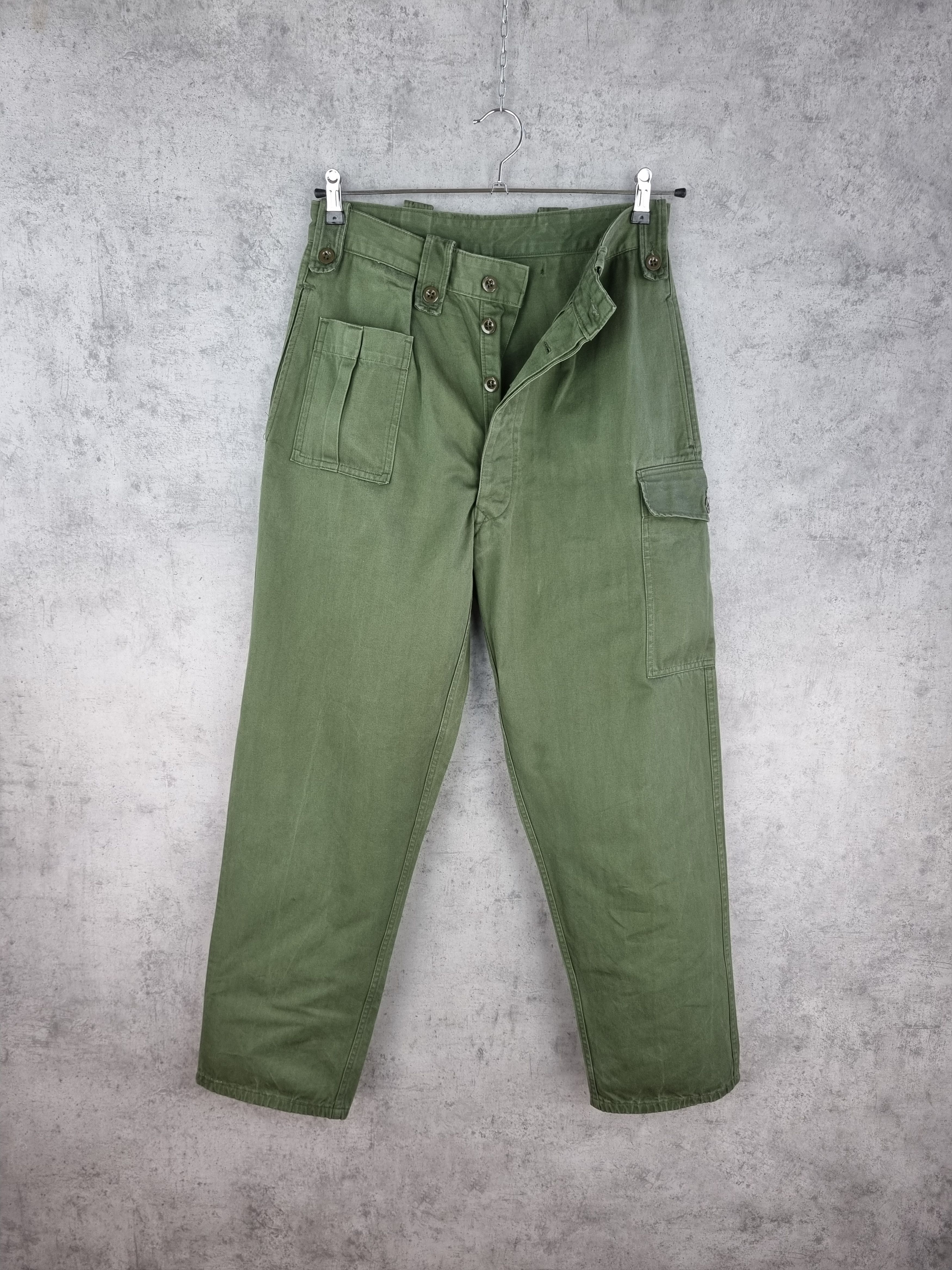 Japanese Brand 80s High waist Military Cargo Vintage Pants Size US 31 - 9 Thumbnail