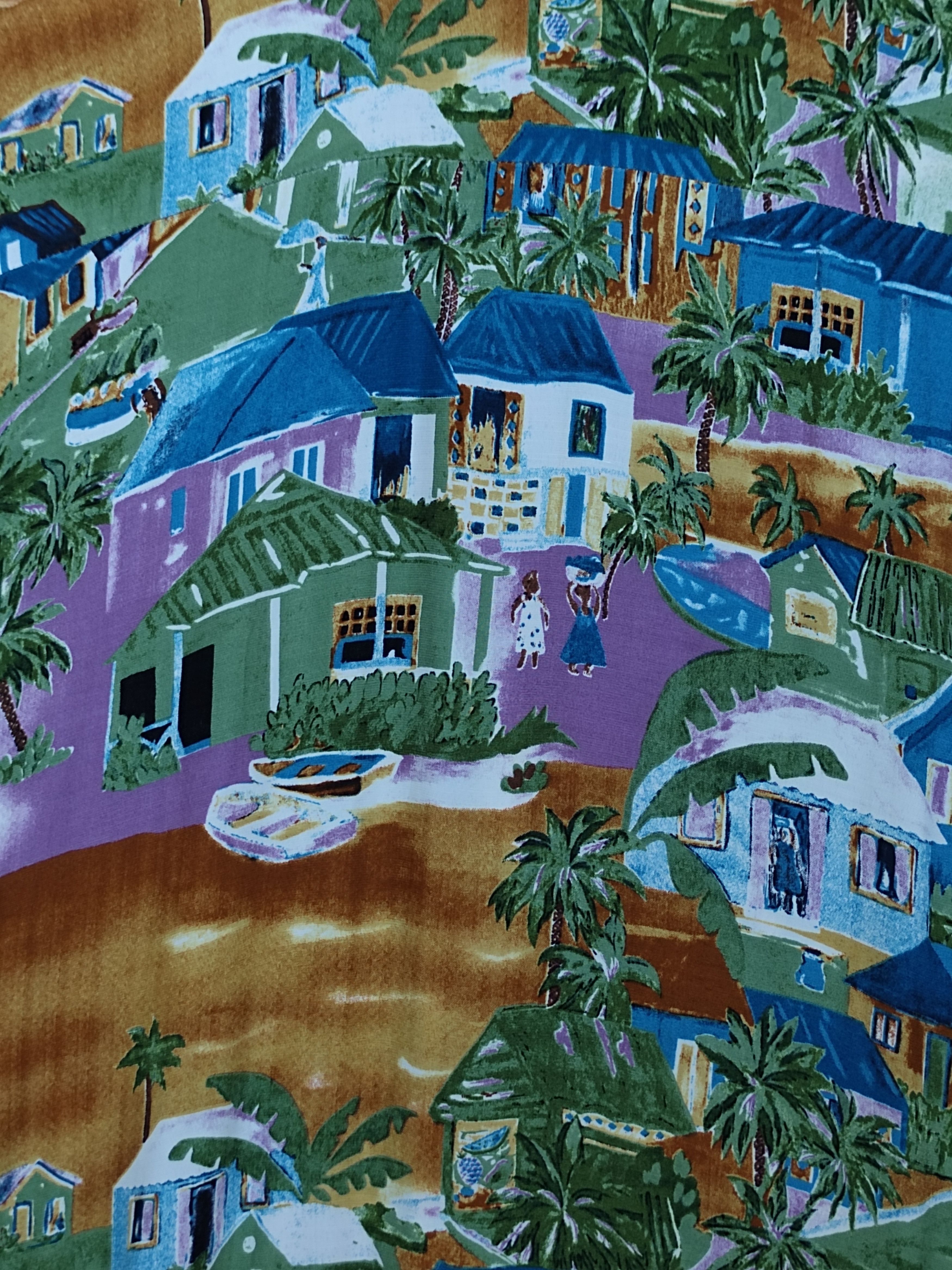 Japanese Brand Vtg Japanese Hawaiian Mega Phone Scenic View Rayon Shirt Size US L / EU 52-54 / 3 - 14 Thumbnail