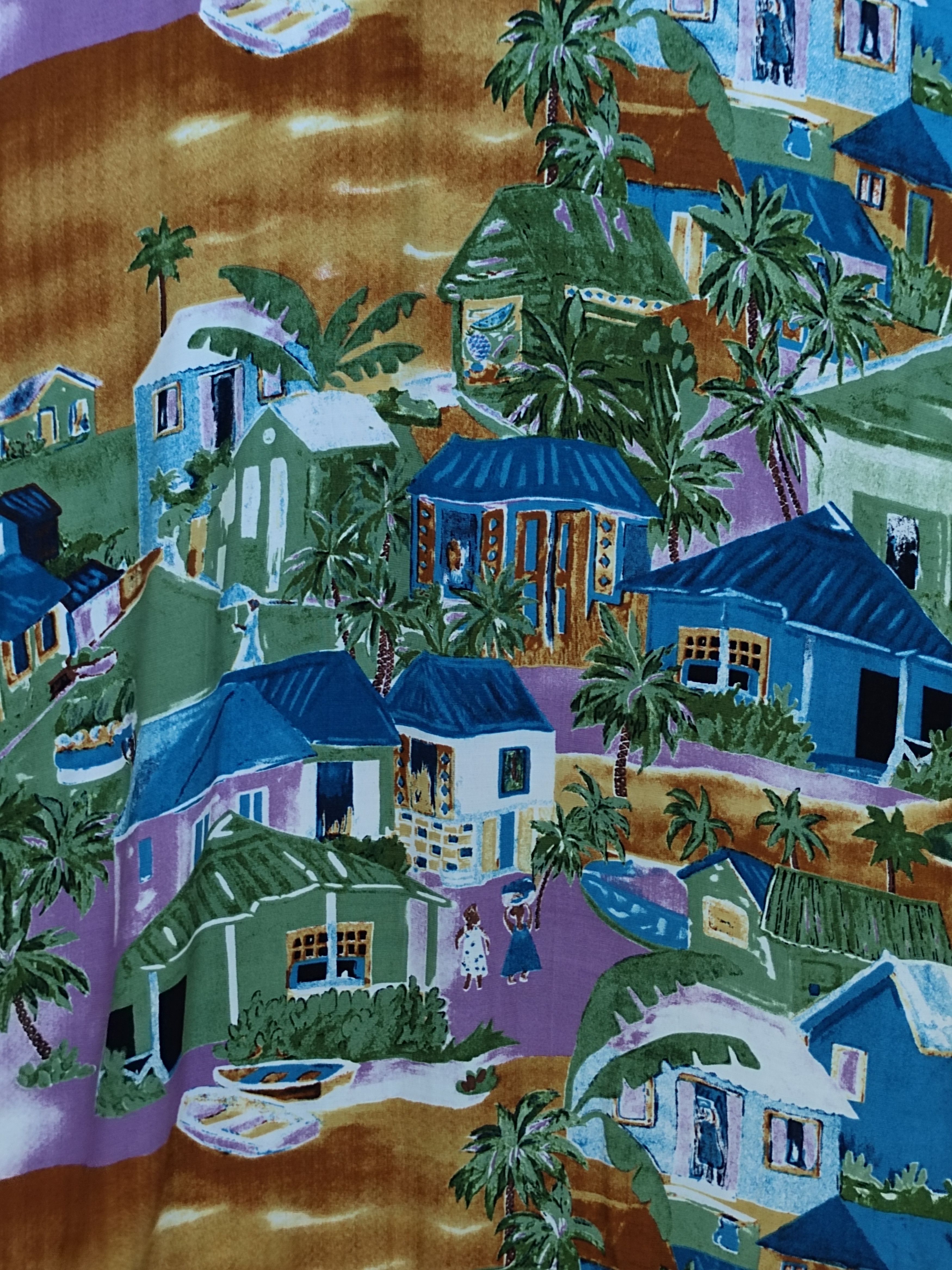 Japanese Brand Vtg Japanese Hawaiian Mega Phone Scenic View Rayon Shirt Size US L / EU 52-54 / 3 - 13 Thumbnail