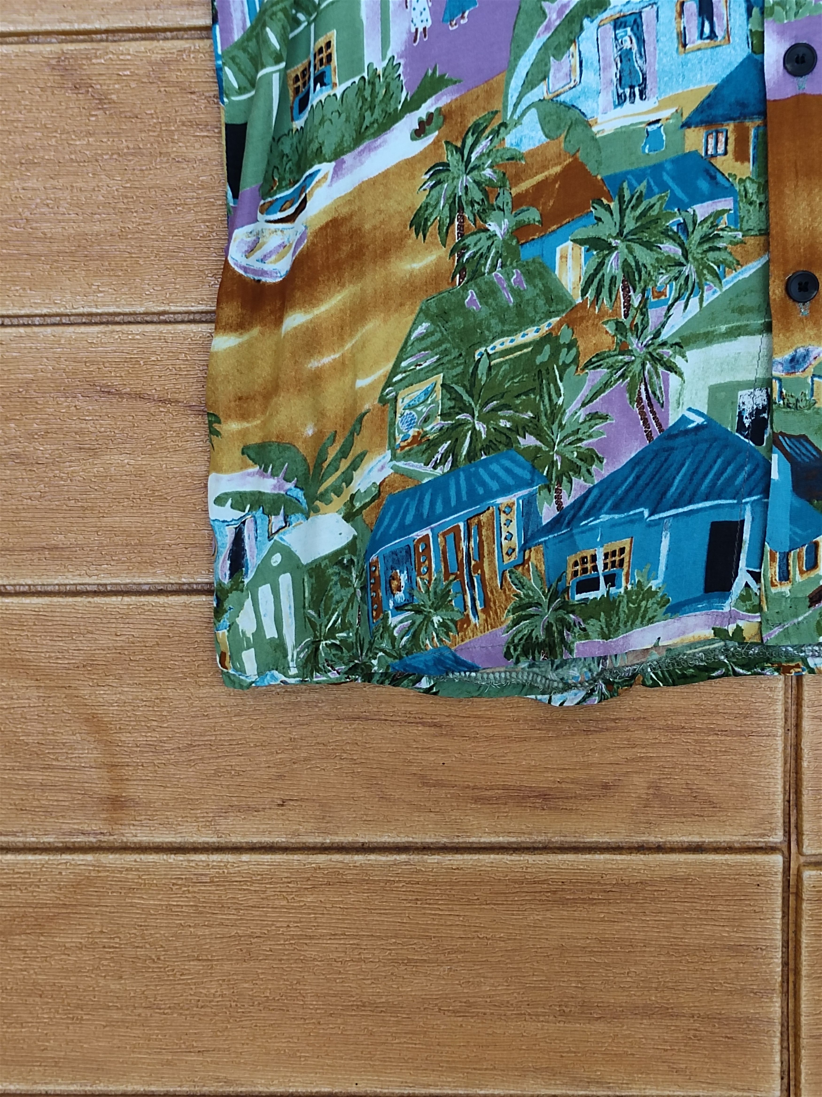 Japanese Brand Vtg Japanese Hawaiian Mega Phone Scenic View Rayon Shirt Size US L / EU 52-54 / 3 - 11 Thumbnail