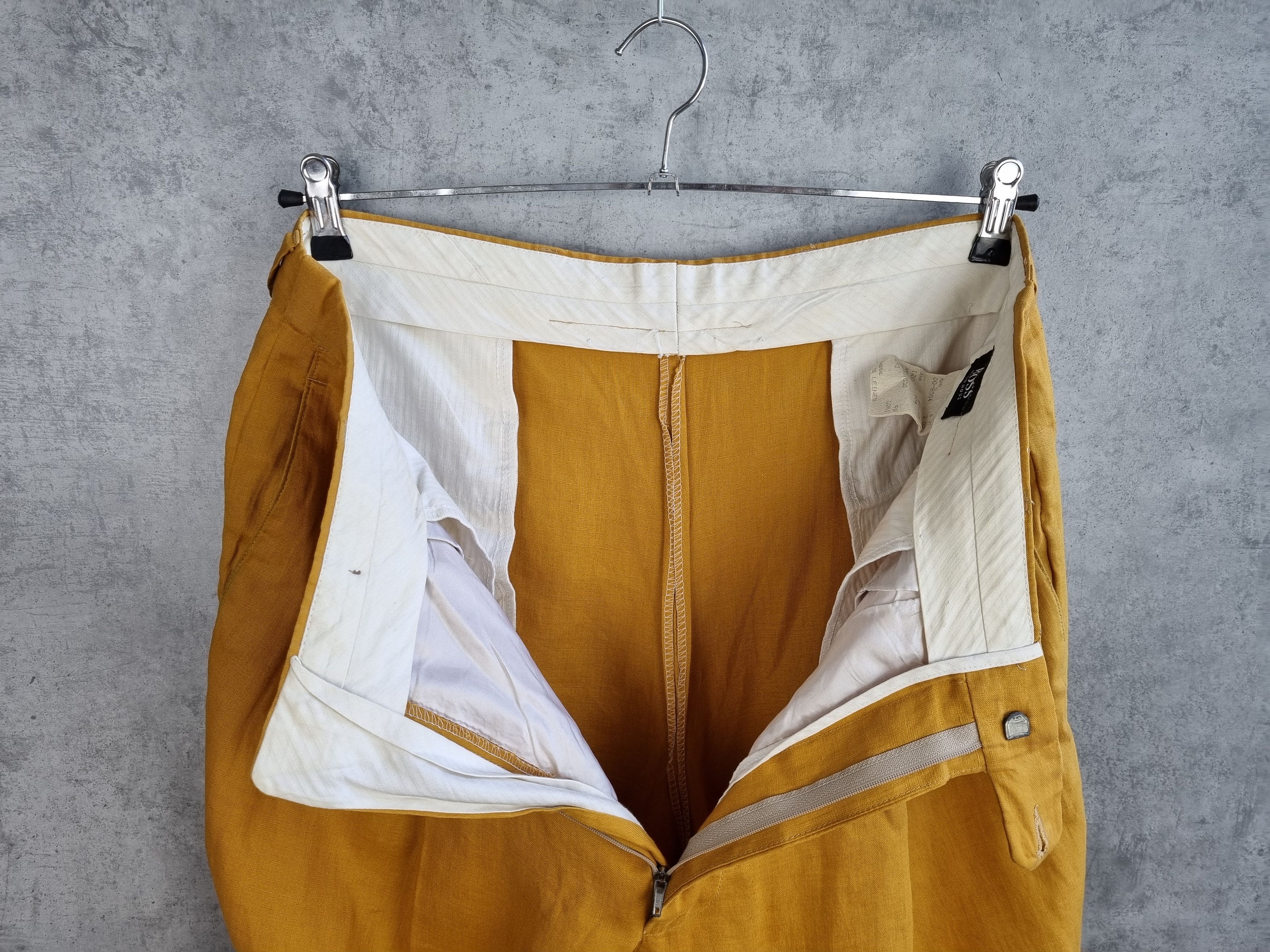 Hugo Boss × Vintage 90s Hugo BOSS Linen Casual Pants TYLER Style Size US 33 - 9 Thumbnail