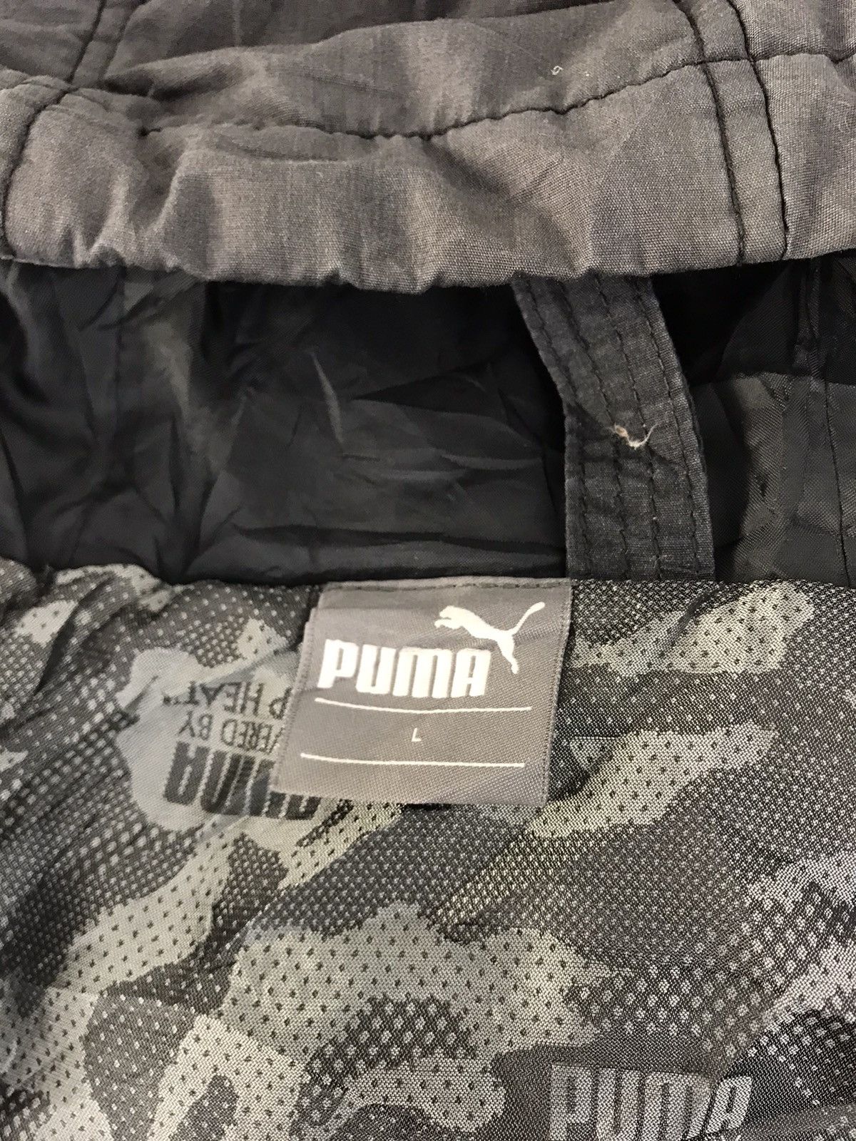 Puma Puma Black Puffer Quilted Jacket Zipper Style Size US L / EU 52-54 / 3 - 6 Thumbnail