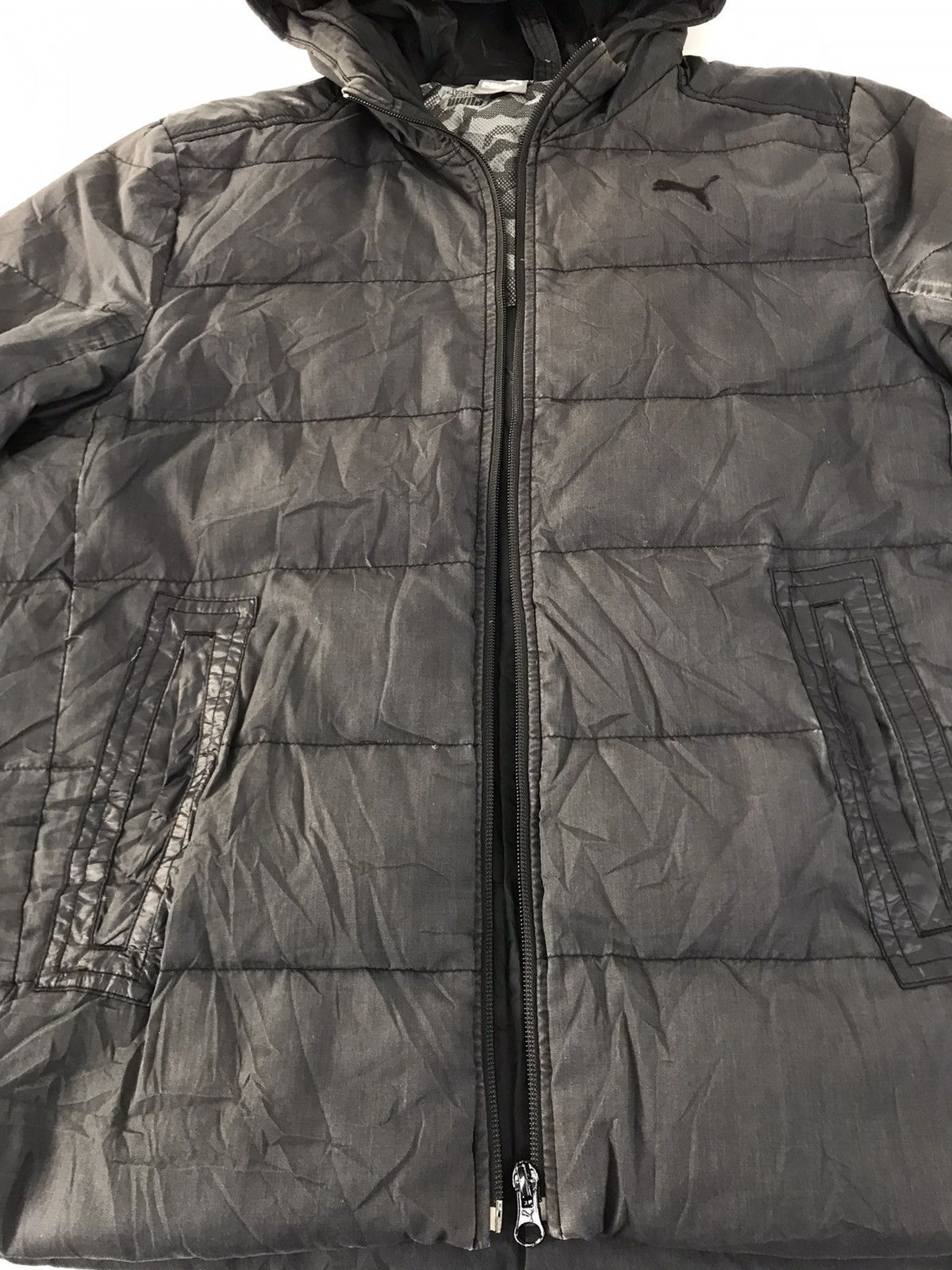 Puma Puma Black Puffer Quilted Jacket Zipper Style Size US L / EU 52-54 / 3 - 4 Thumbnail