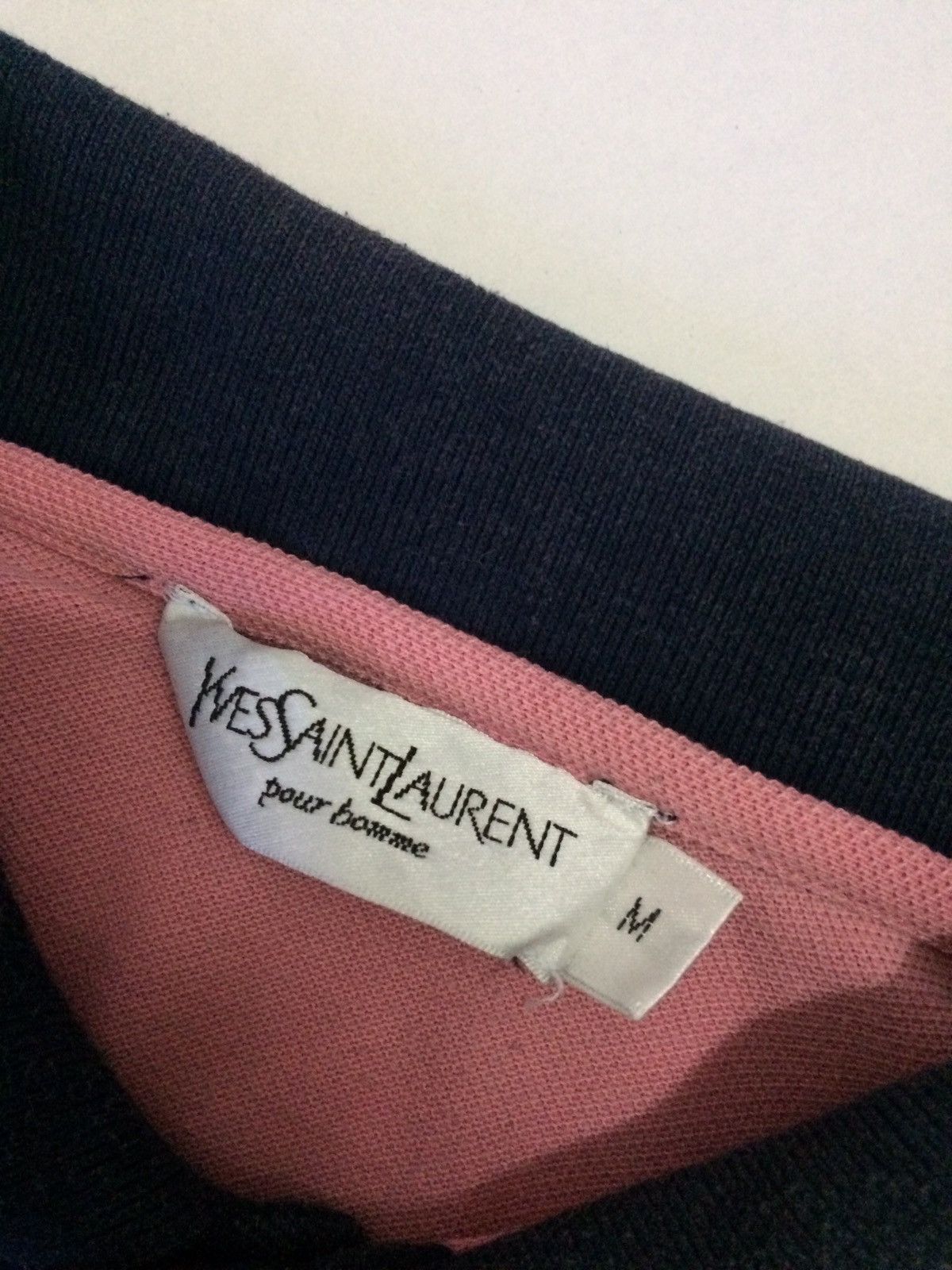 Yves Saint Laurent Vtg YvesSaintLaurent YSL spellout logo polo shirt K143 Size US M / EU 48-50 / 2 - 6 Thumbnail