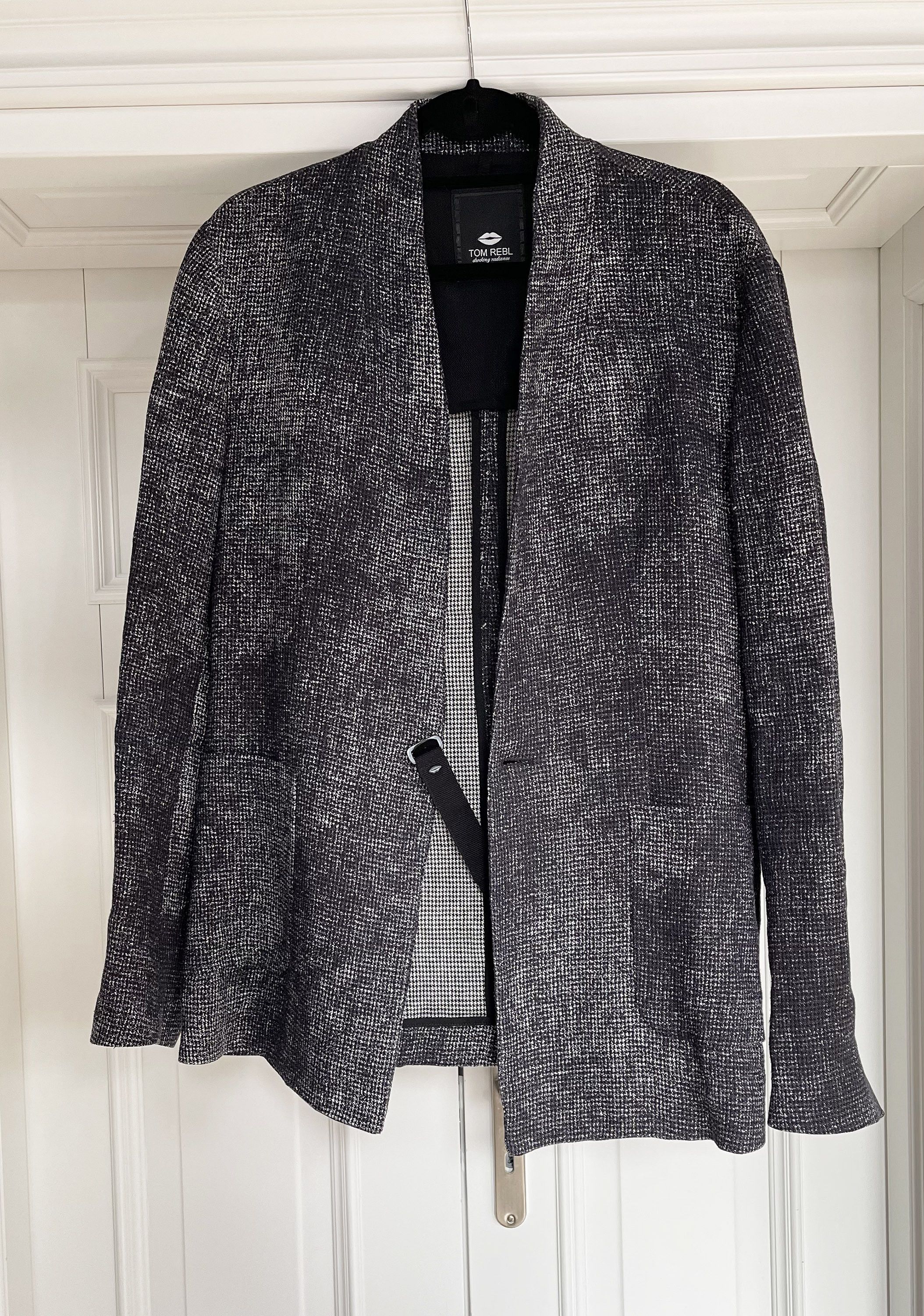 Tom Rebl Linen blended jacket / kimono blazer Size US M / EU 48-50 / 2 - 1 Thumbnail