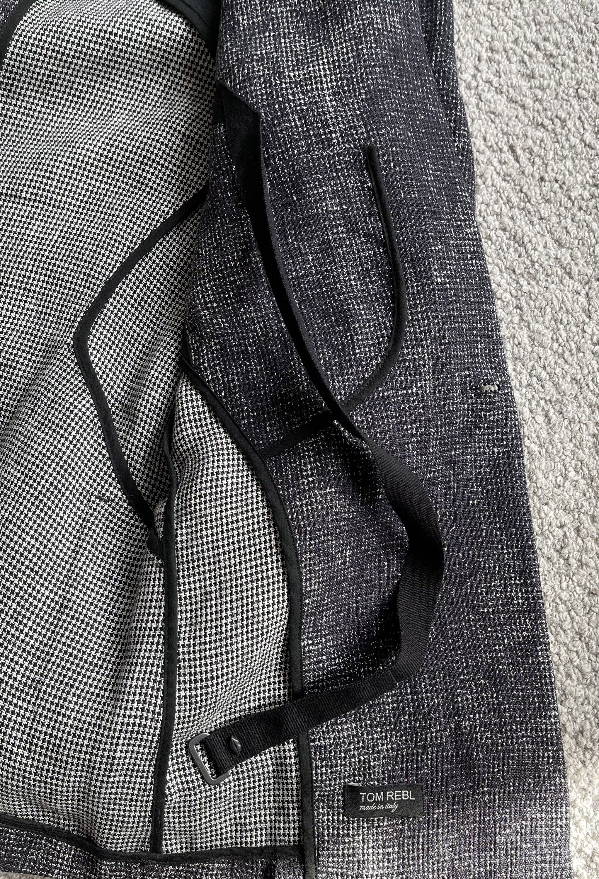 Tom Rebl Linen blended jacket / kimono blazer Size US M / EU 48-50 / 2 - 8 Thumbnail