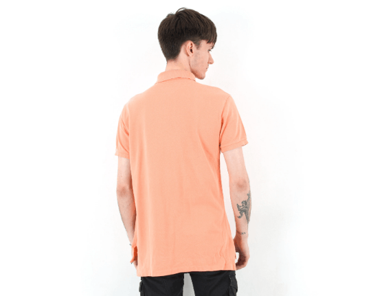 Polo Ralph Lauren Men M Custom Fit Shirt Orange Peach Short Sleeved Casual Top Size US M / EU 48-50 / 2 - 4 Thumbnail