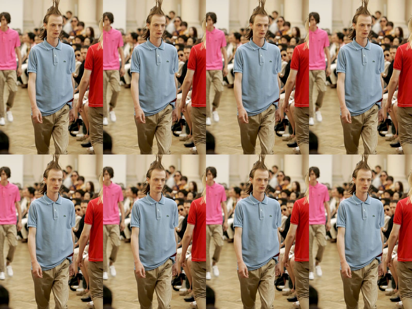 Junya Watanabe × Lacoste SS2006 JUNYA WATANABE MAN x LACOSTE RECONSTRUCTED POLO SHIRT Size US S / EU 44-46 / 1 - 2 Thumbnail