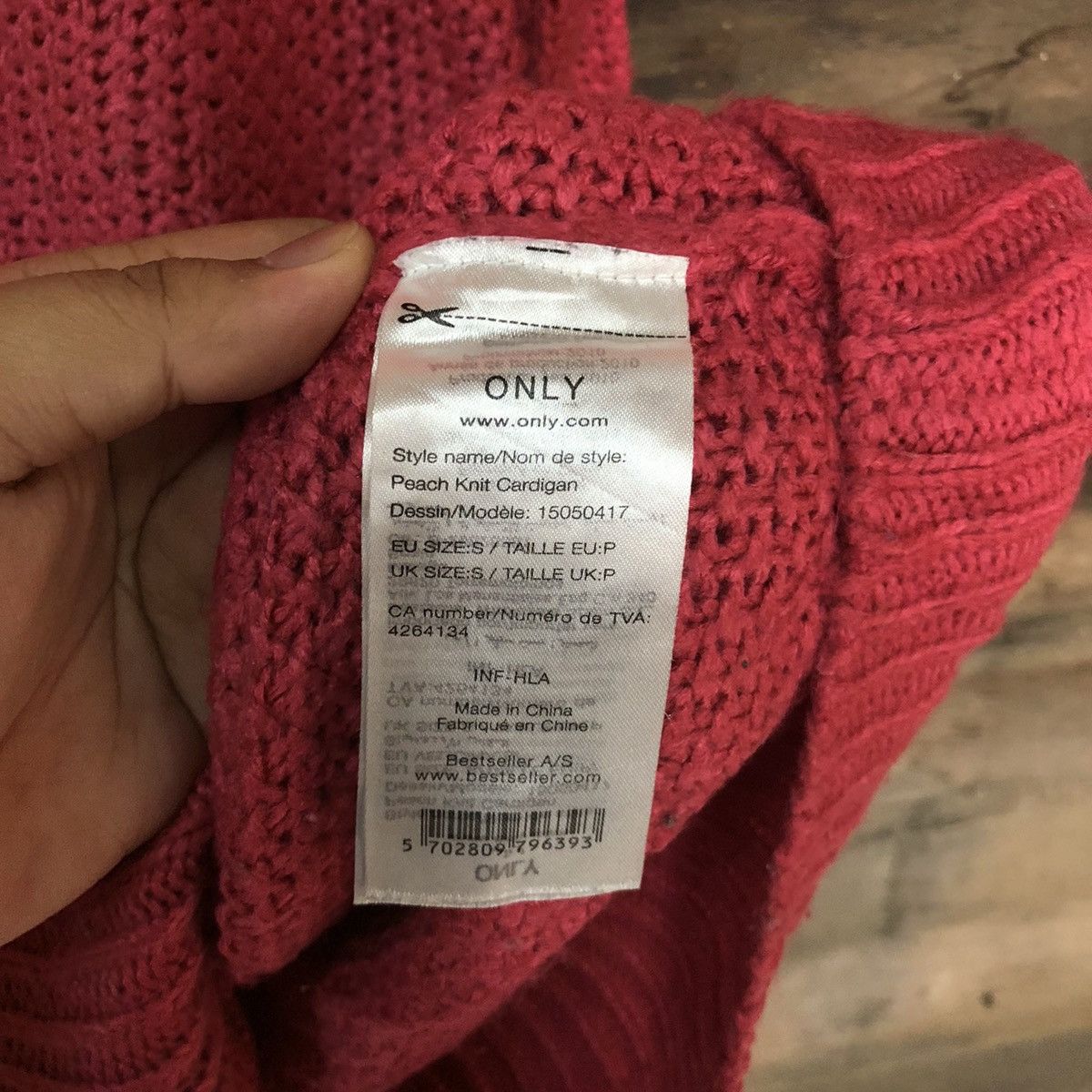 Japanese Brand Only Pink Cardigan crochet mesh net knitwear #427B Size S / US 4 / IT 40 - 8 Thumbnail
