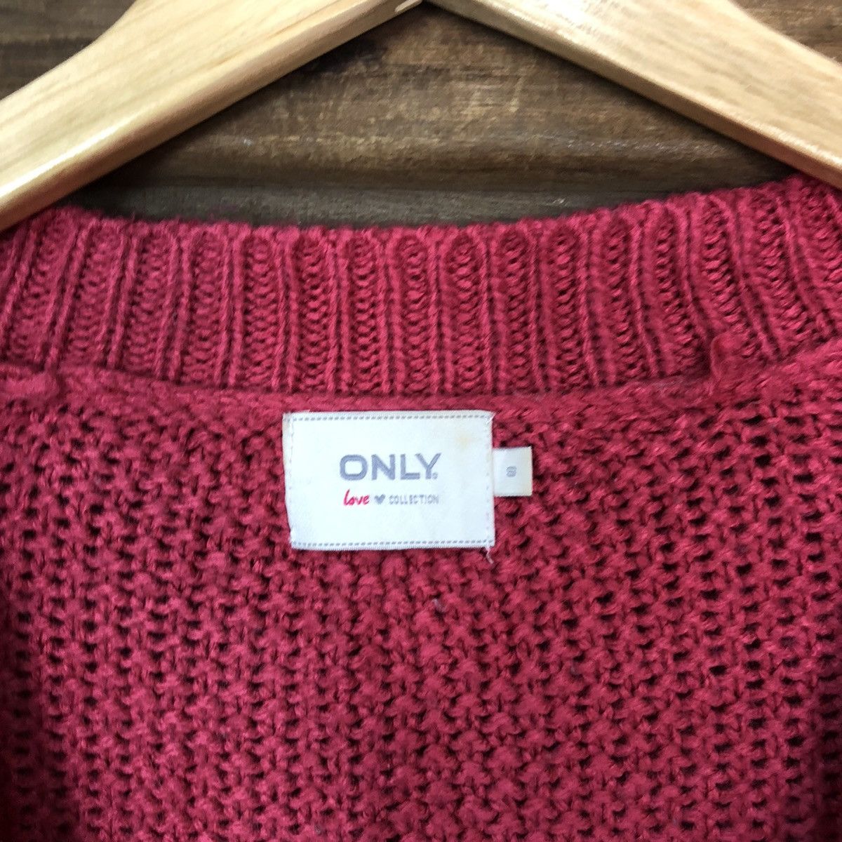 Japanese Brand Only Pink Cardigan crochet mesh net knitwear #427B Size S / US 4 / IT 40 - 6 Thumbnail