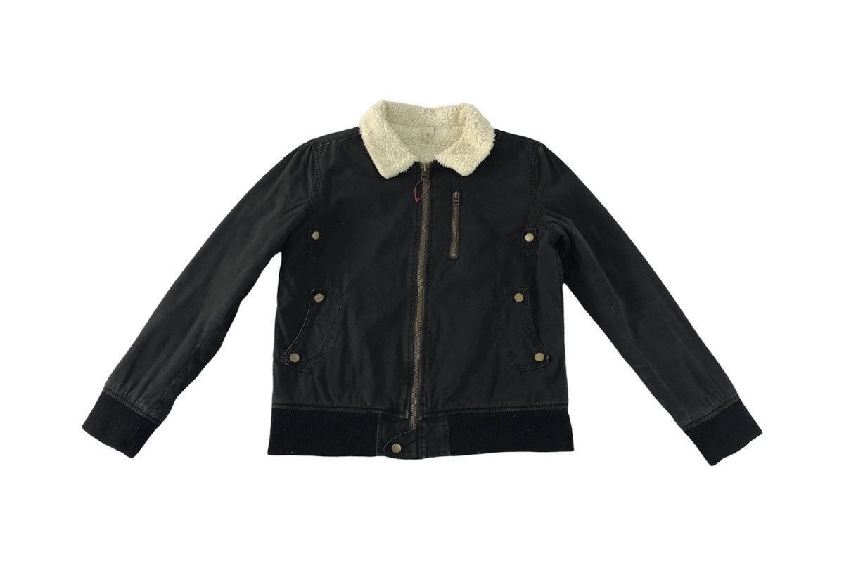 Japanese Brand Sherpa Bomber Jacket Zipper Pocket Design Size US M / EU 48-50 / 2 - 1 Thumbnail