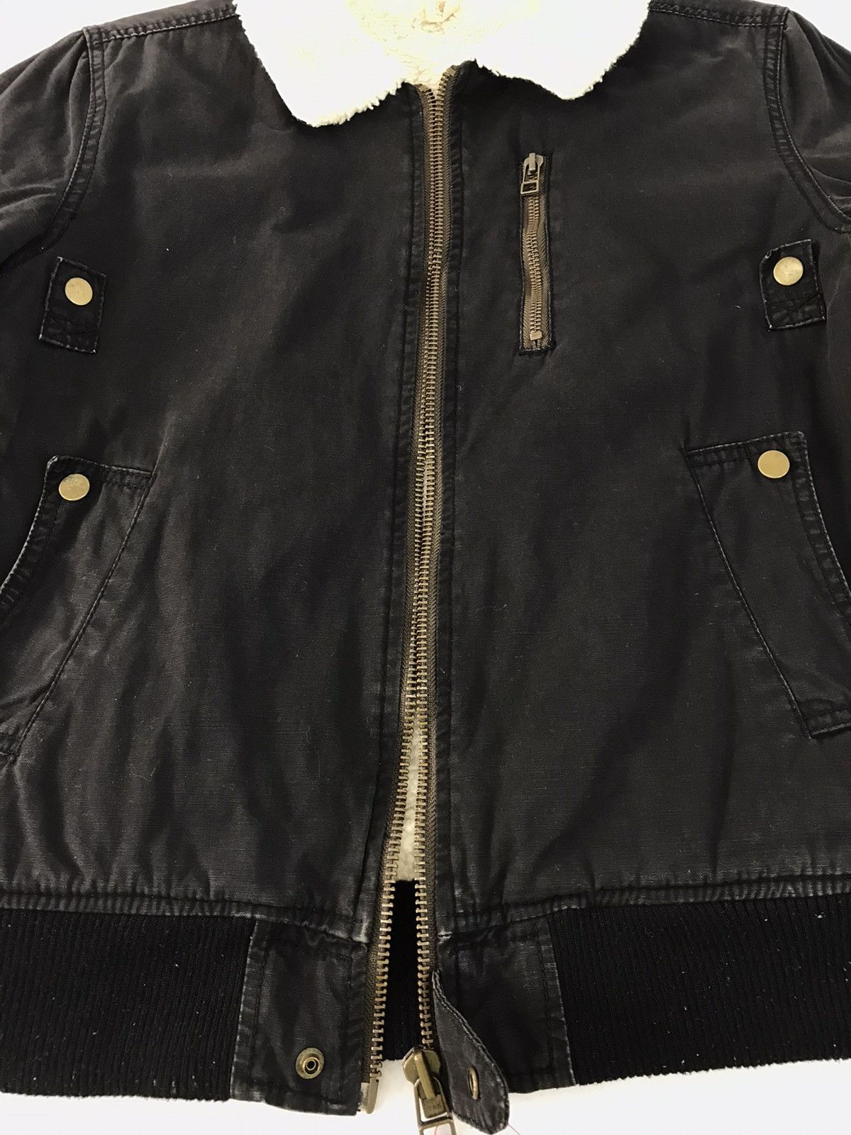 Japanese Brand Sherpa Bomber Jacket Zipper Pocket Design Size US M / EU 48-50 / 2 - 4 Thumbnail