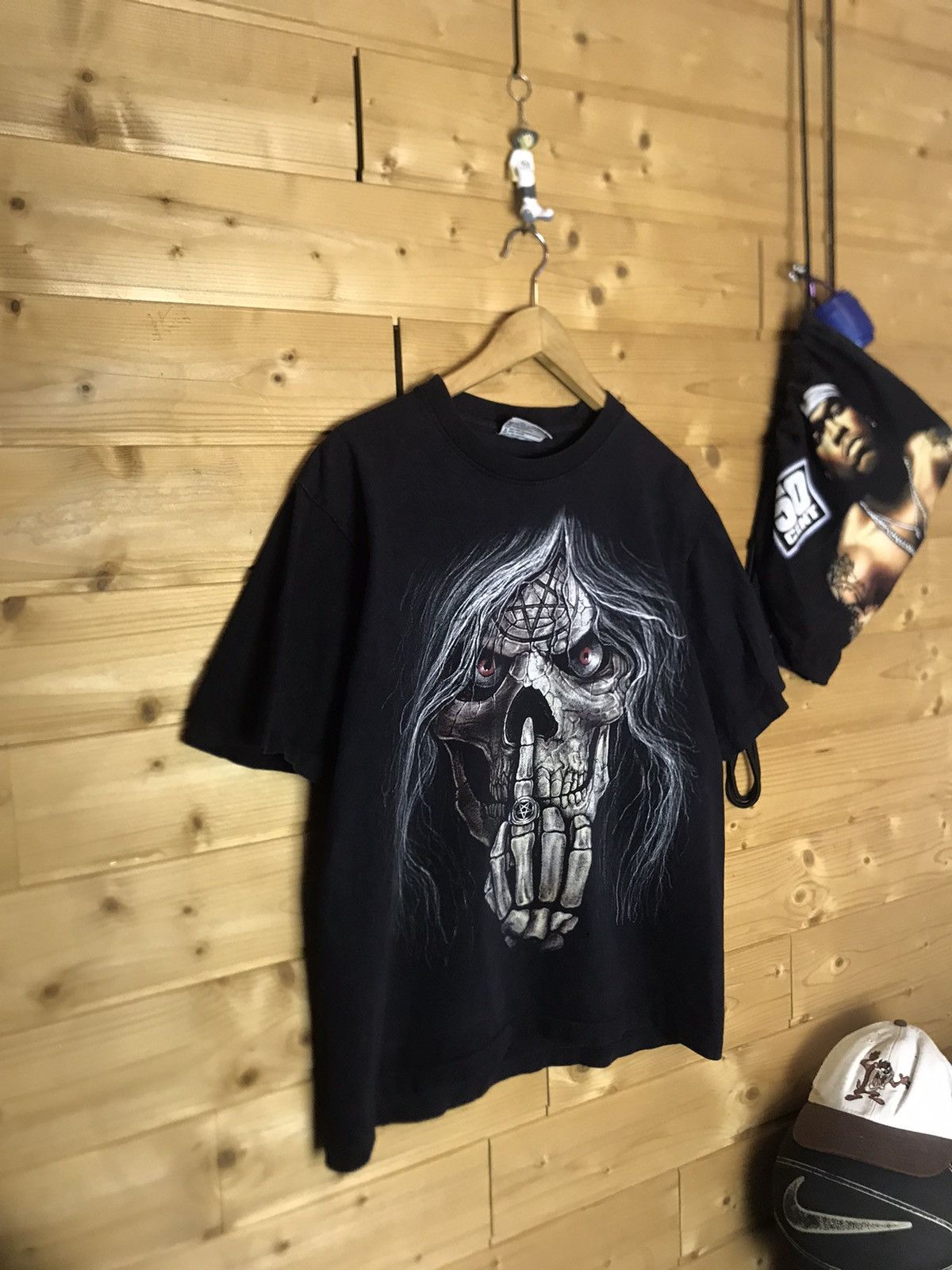 Vintage Vintage Skeleton single stitch shirt Size US L / EU 52-54 / 3 - 1 Thumbnail